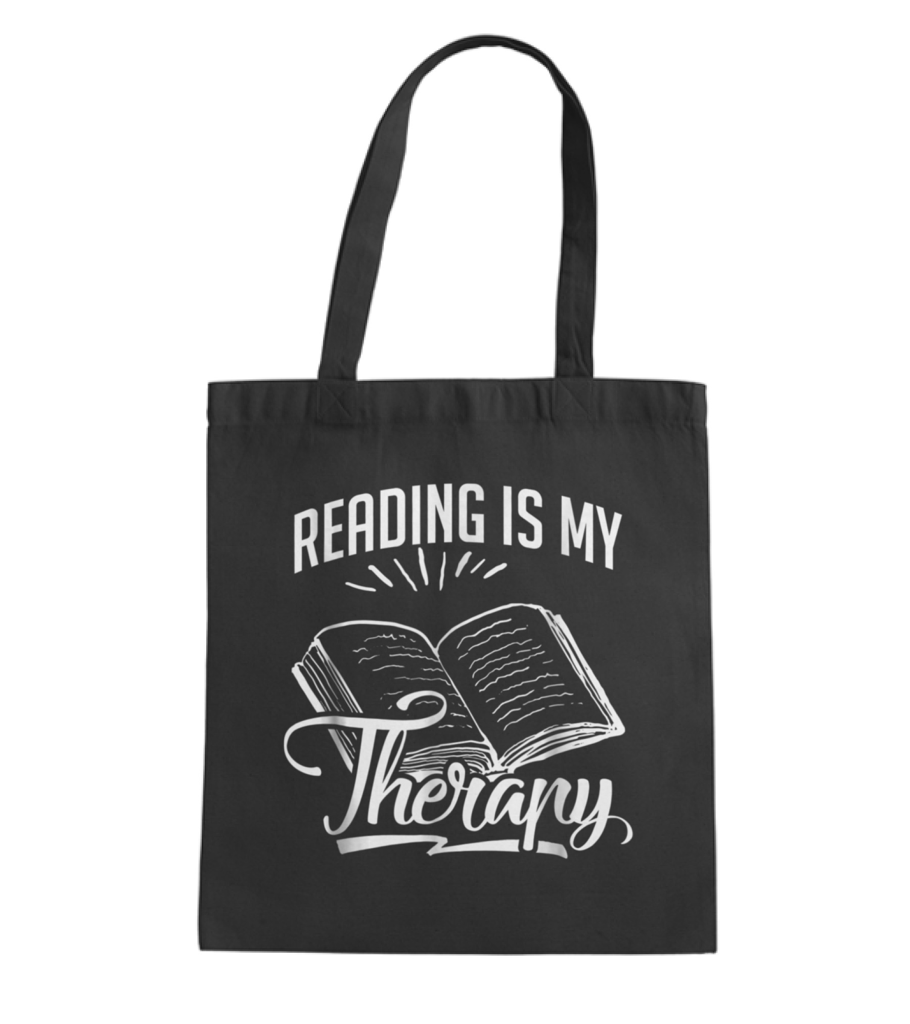 Reading Is My Therapy s Funny Book Tees Tote Bag
