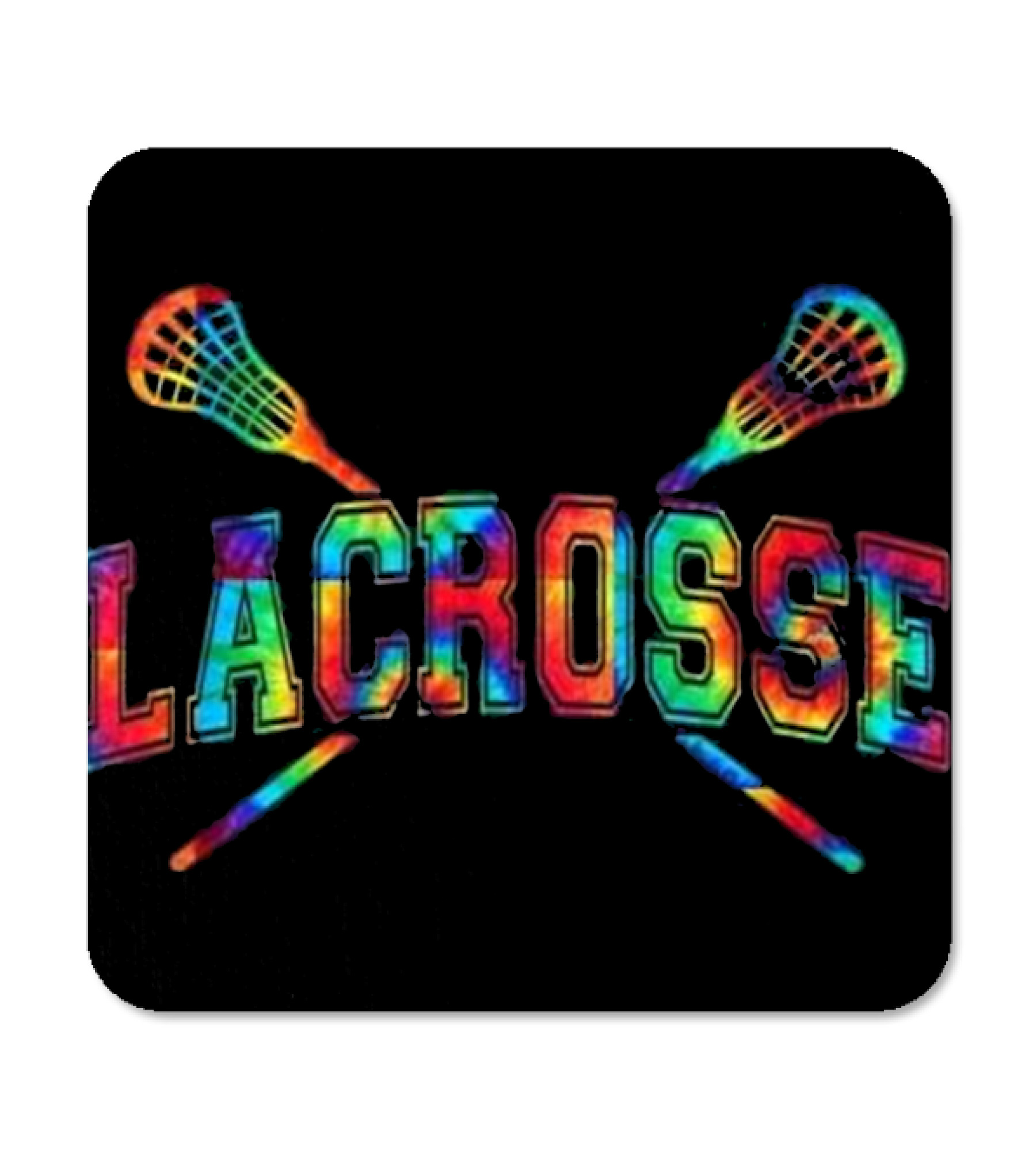 Lacrosse Tie-dye Crossed ...Coaster 