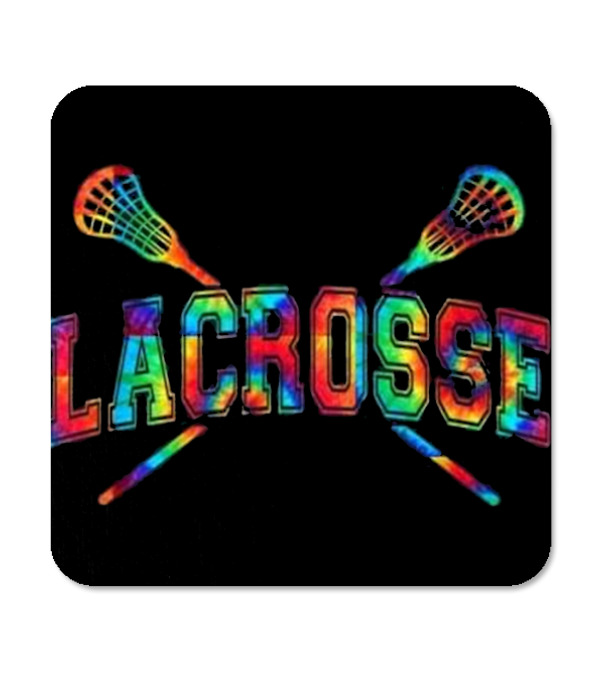 Lacrosse Tie-dye Crossed Sticks Coaster Lacrosse Tie-dye Crossed Sticks Coaster