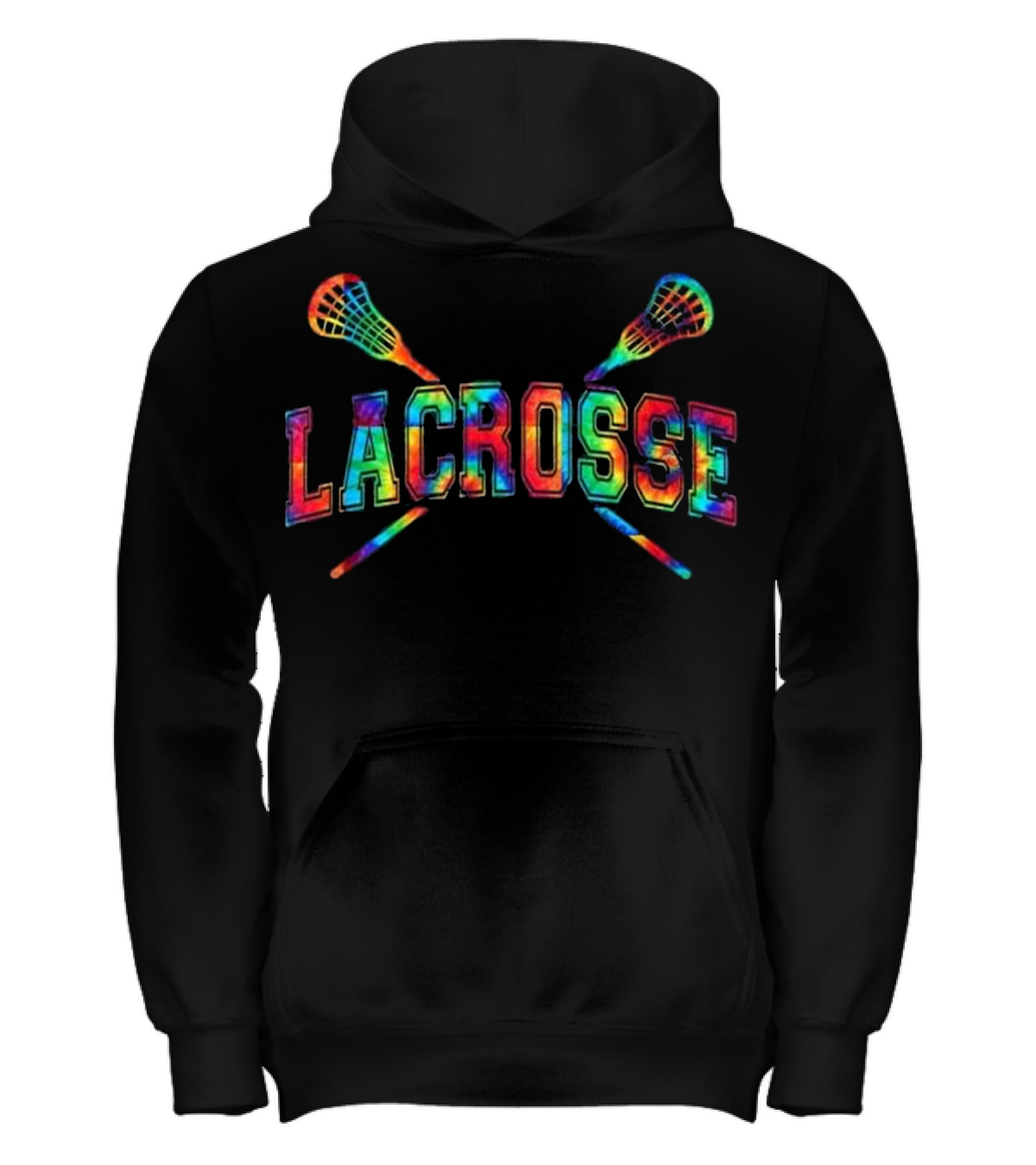 Lacrosse Tie-dye Crossed Sticks Kids Hoodie