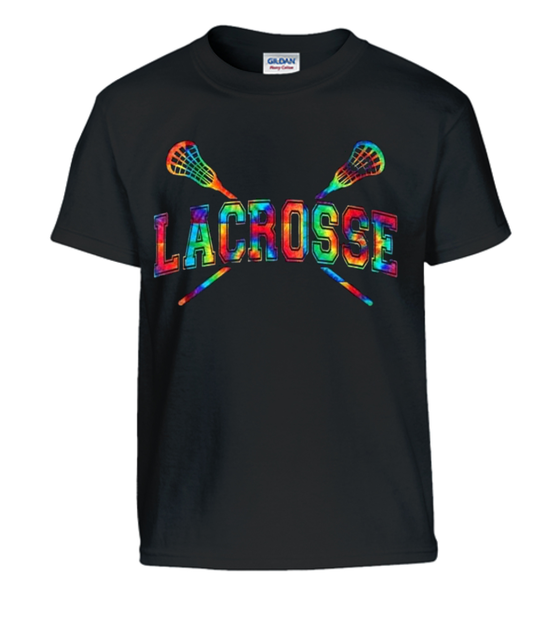 Lacrosse Tie-dye Crossed Sticks Kids T-Shirt