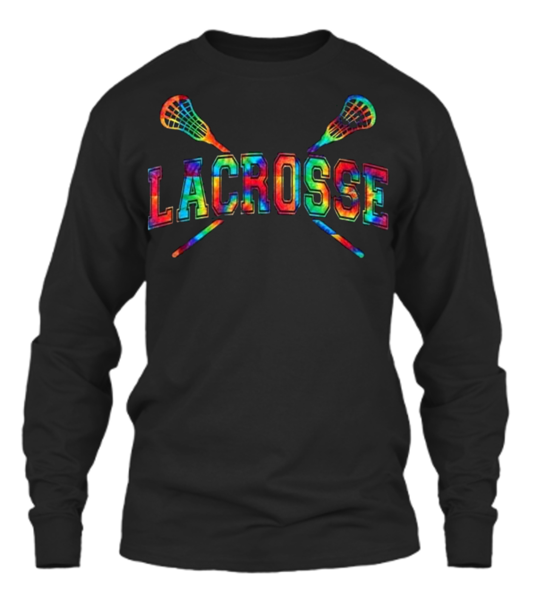 Lacrosse Tie-dye Crossed Sticks Unisex Long Sleeve