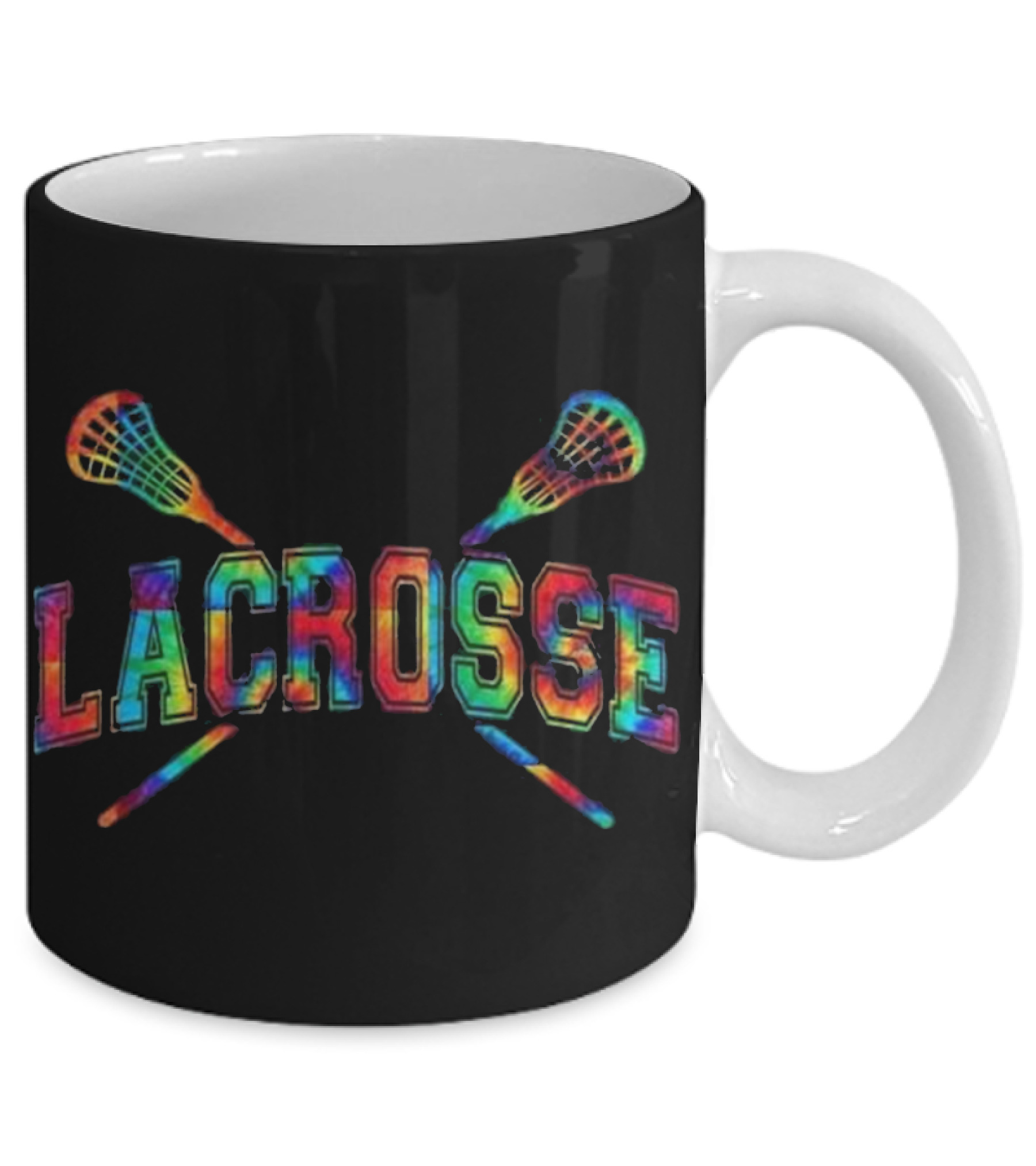 Lacrosse Tie-dye Crossed Sticks Mug