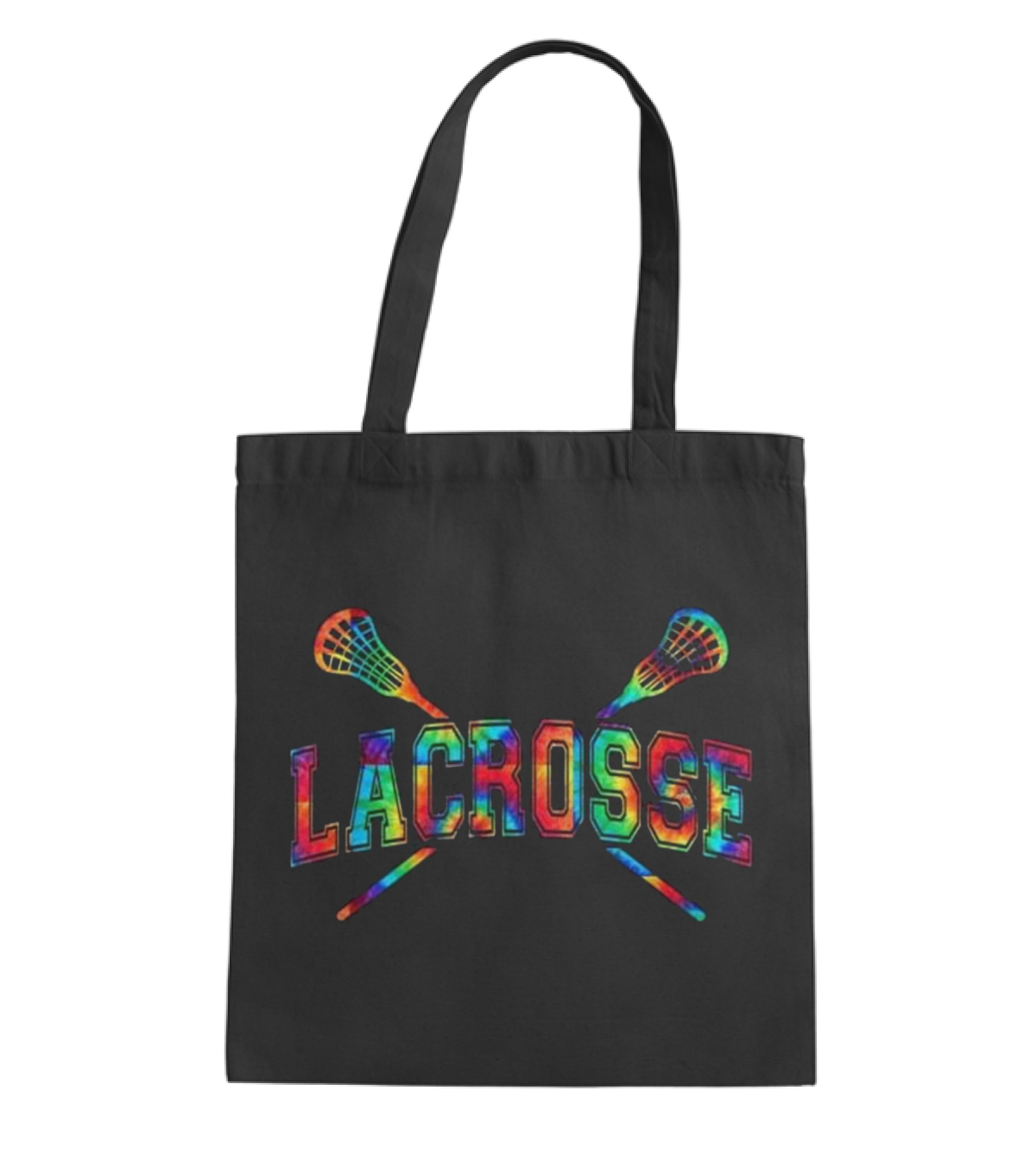 Lacrosse Tie-dye Crossed Sticks Tote Bag