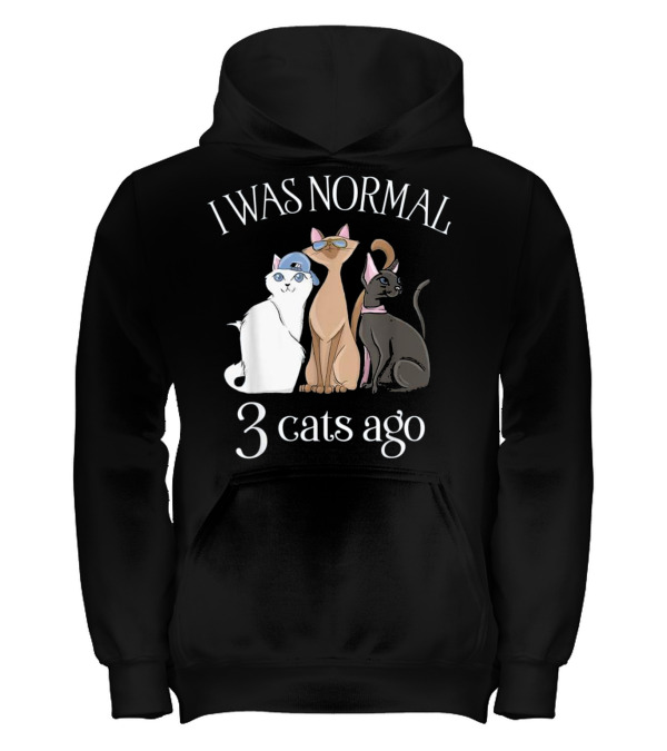 I Was Normal 3 Cats Ago T Cat Mom Dad Kids Hoodie I Was Normal 3 Cats Ago T Cat Mom Dad Kids Hoodie