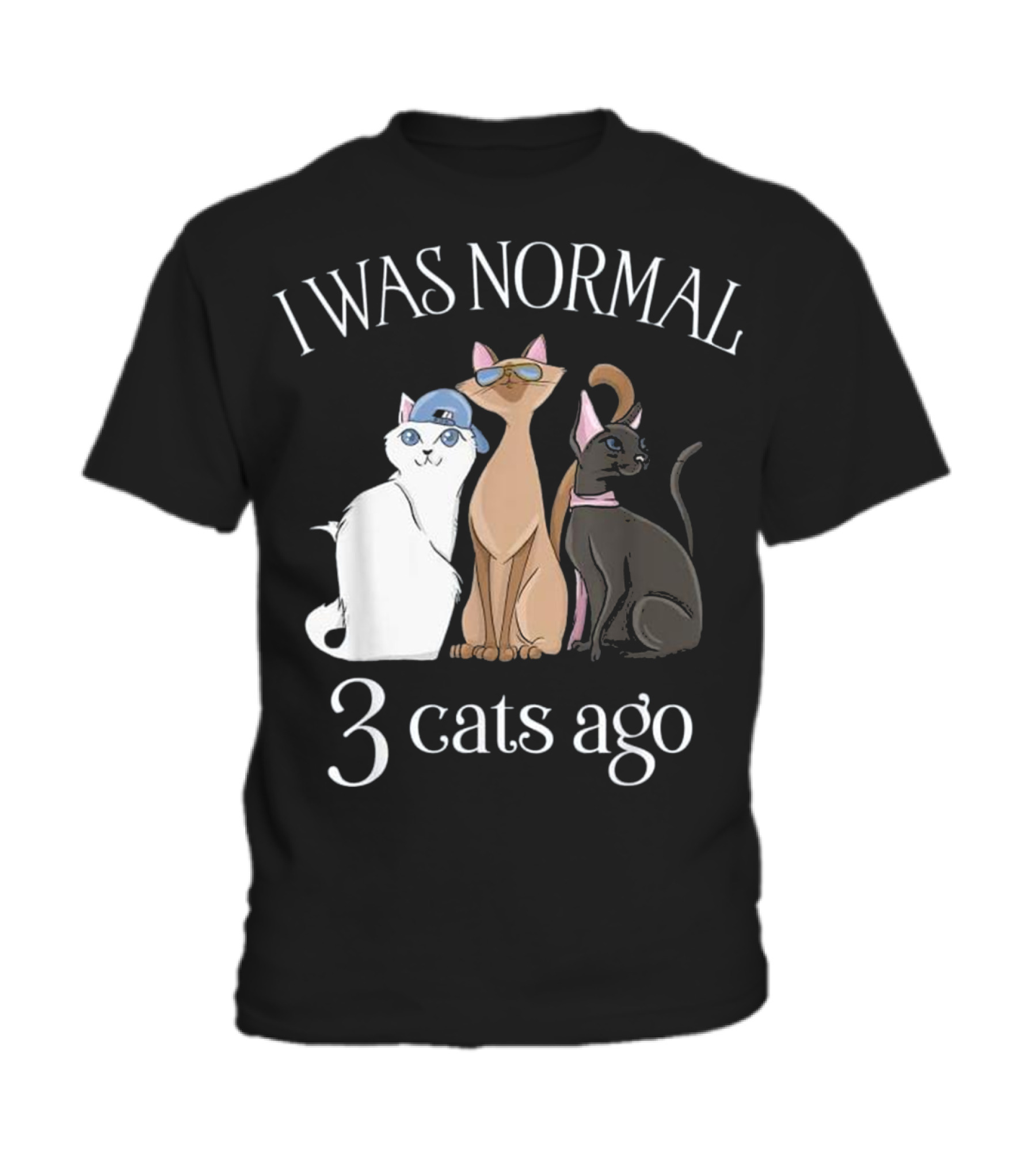 I Was Normal 3 Cats Ago T Cat Mom Dad Toddler T-Shirt