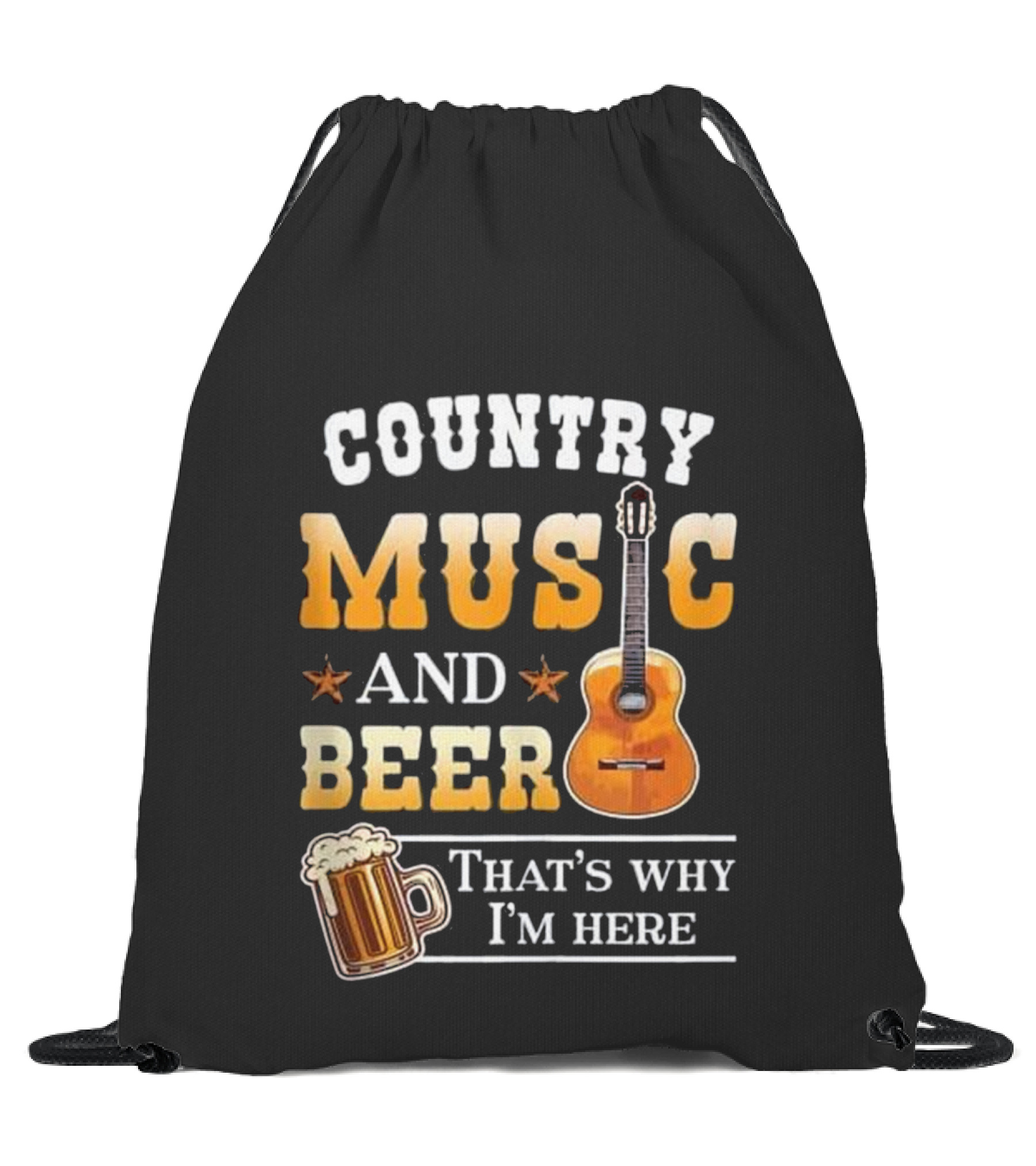 Country Music And Beer That's Why I'm Her_1 Drawstring Bag Country Music And Beer That's Why I'm Her_1 Drawstring Bag