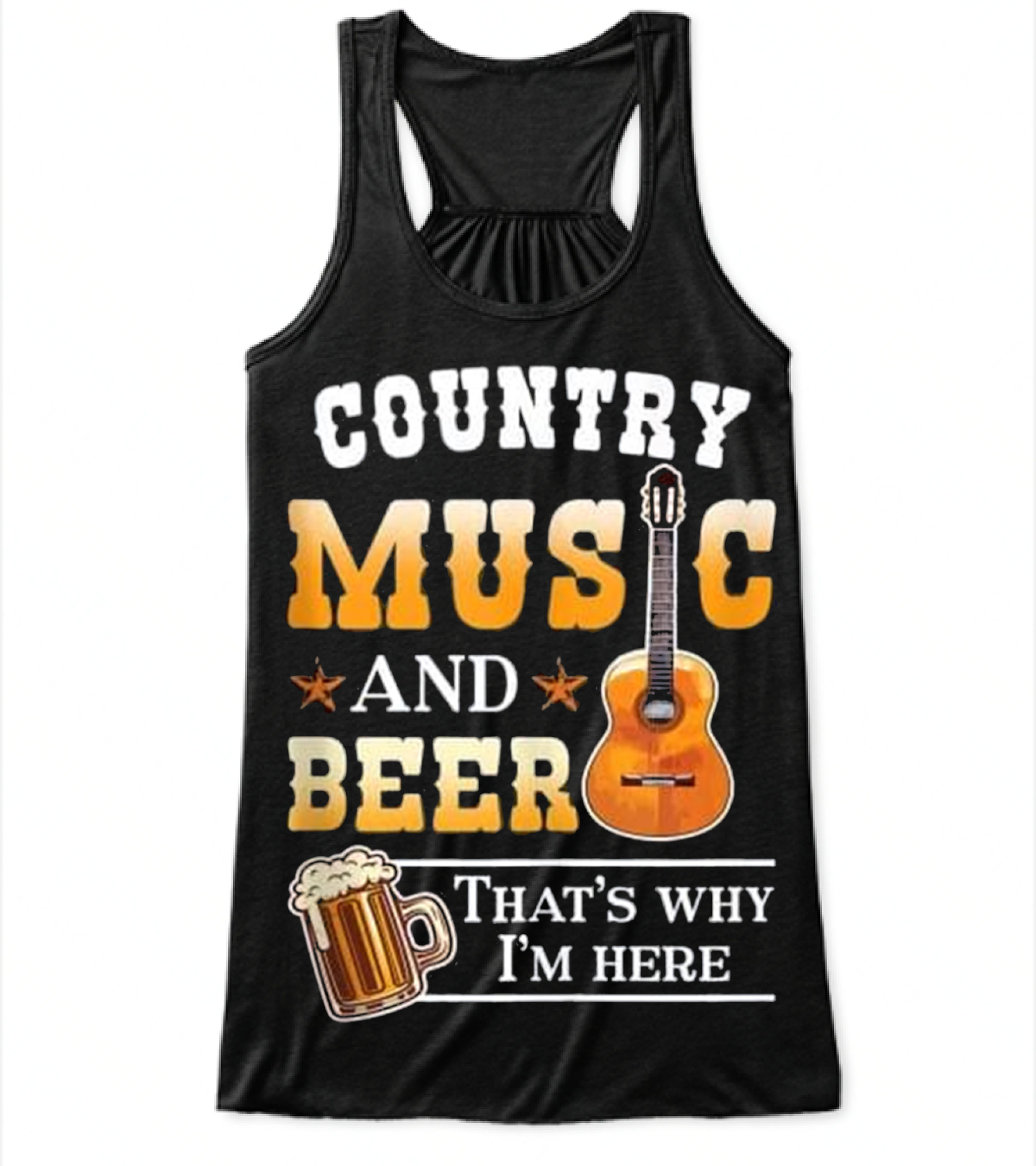 Country Music And Beer That's Why I'm Her_1 Flowy Tank Top Country Music And Beer That's Why I'm Her_1 Flowy Tank Top