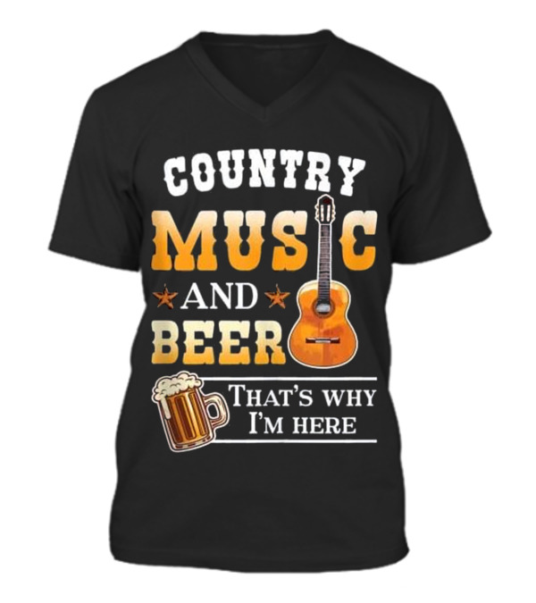 Country Music And Beer Th...V-Neck Unisex T-Shirt Country Music And Beer Th...V-Neck Unisex T-Shirt