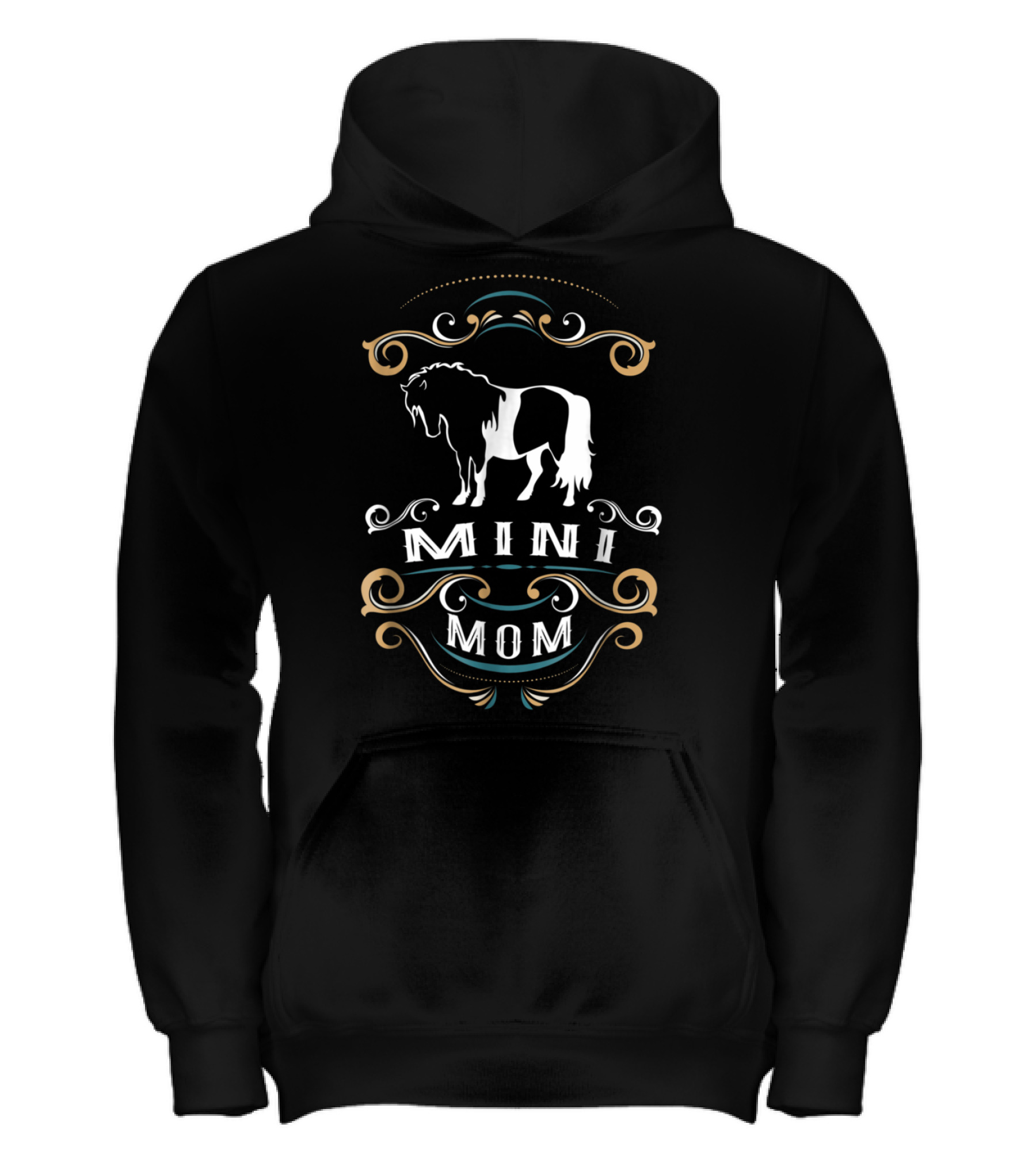 Mini Mom Miniature Horse NickerS Kids Hoodie