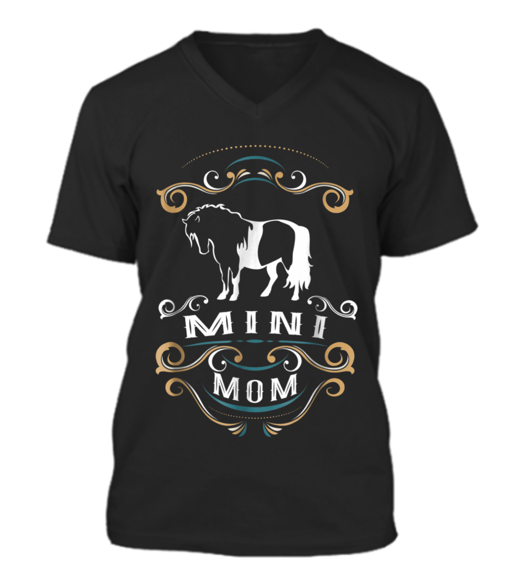 Mini Mom Miniature Horse NickerS V-Neck Unisex T-Shirt
