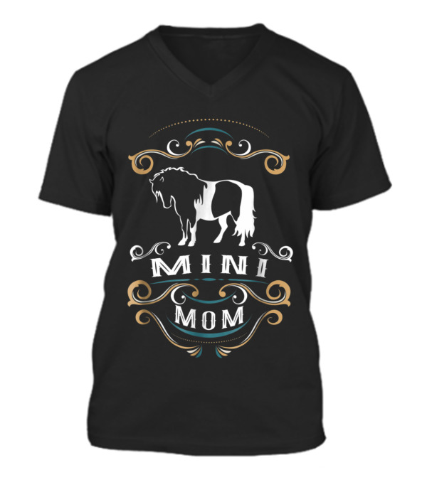 Mini Mom Miniature Horse NickerS V-Neck Unisex T-Shirt Mini Mom Miniature Horse NickerS V-Neck Unisex T-Shirt