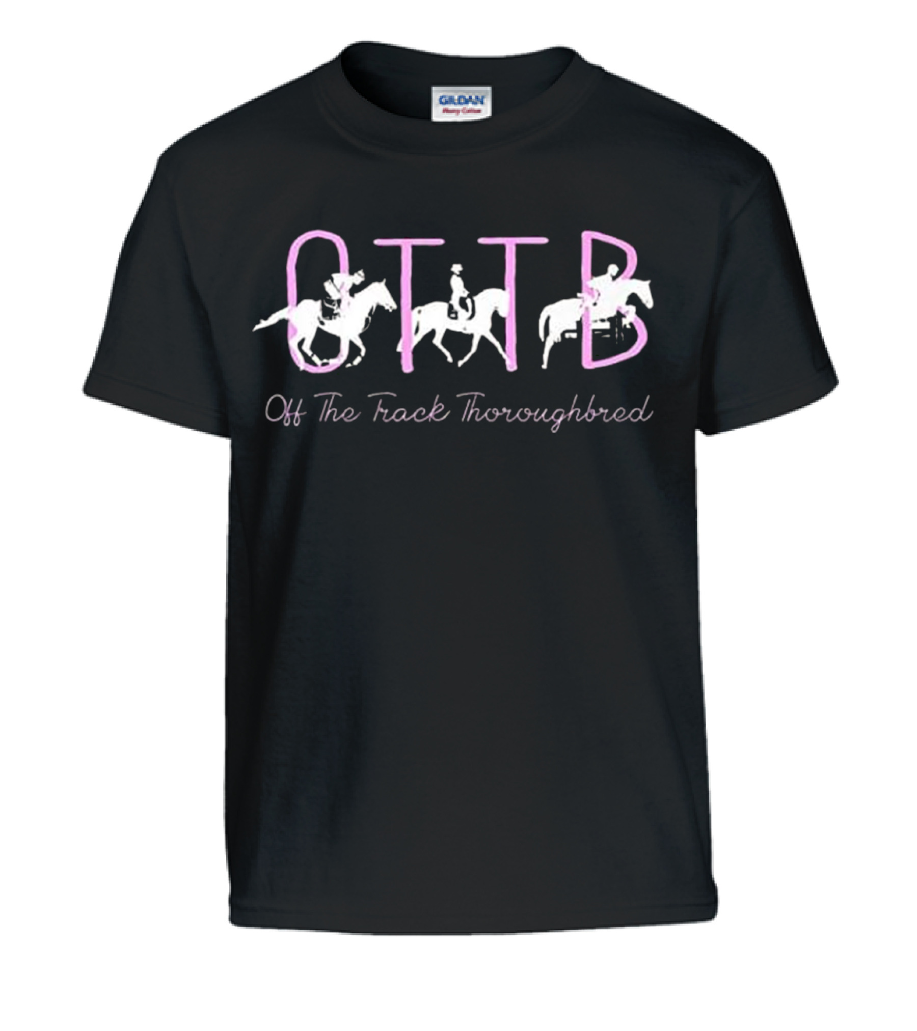 OTTB Off Track Thoroughbred Horse Eque Kids T-Shirt OTTB Off Track Thoroughbred Horse Eque Kids T-Shirt