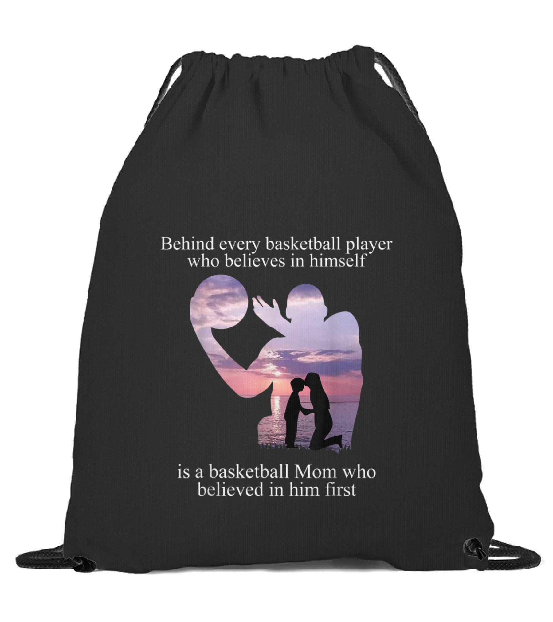 Behind Every Basketball Player Is A Basket Drawstring Bag