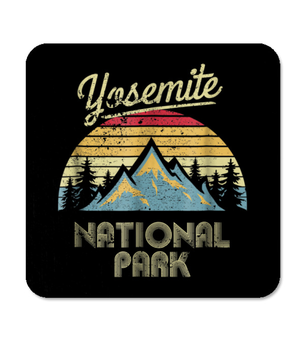 Vintage Retro Yosemite National Park M Coaster Vintage Retro Yosemite National Park M Coaster