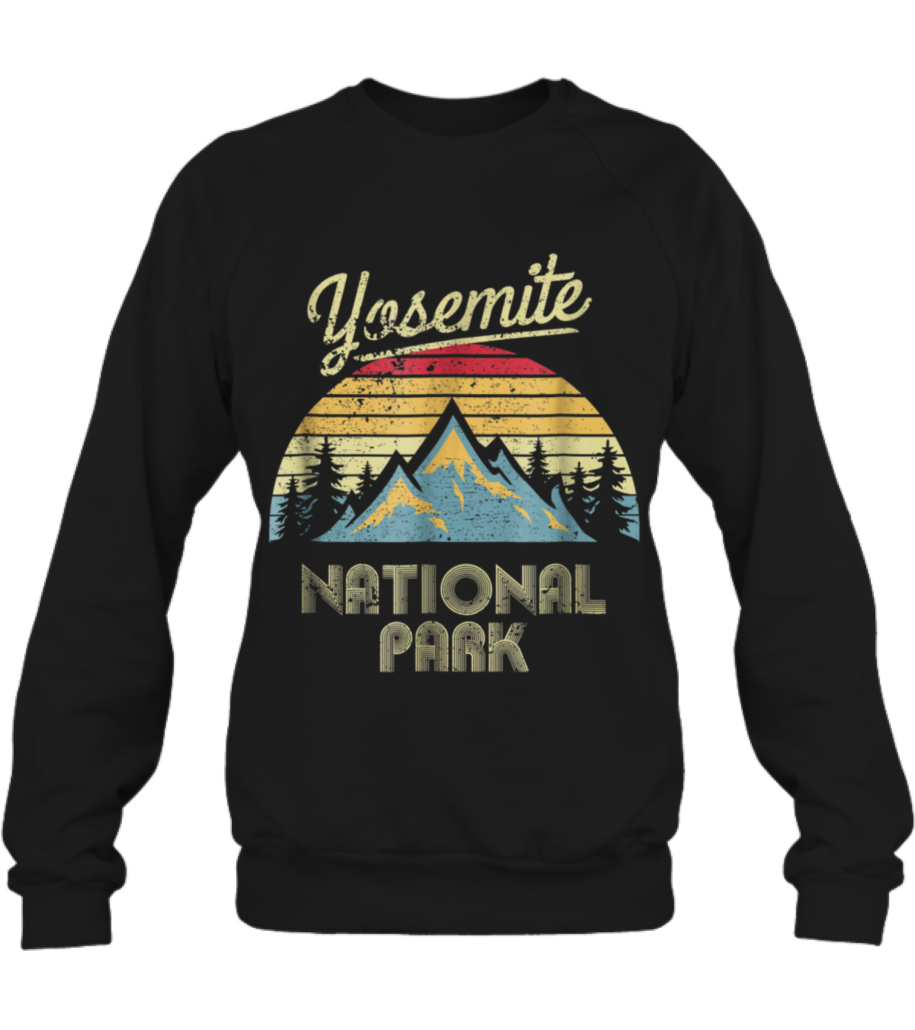 Vintage Retro Yosemite National Park M Crewneck Sweatshirt