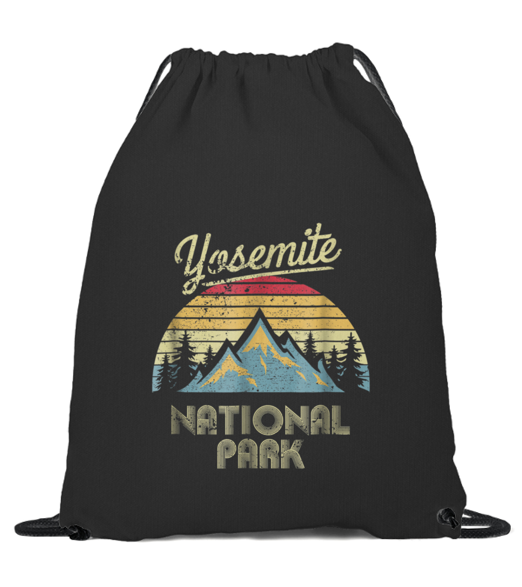 Vintage Retro Yosemite National Park M Drawstring Bag Vintage Retro Yosemite National Park M Drawstring Bag