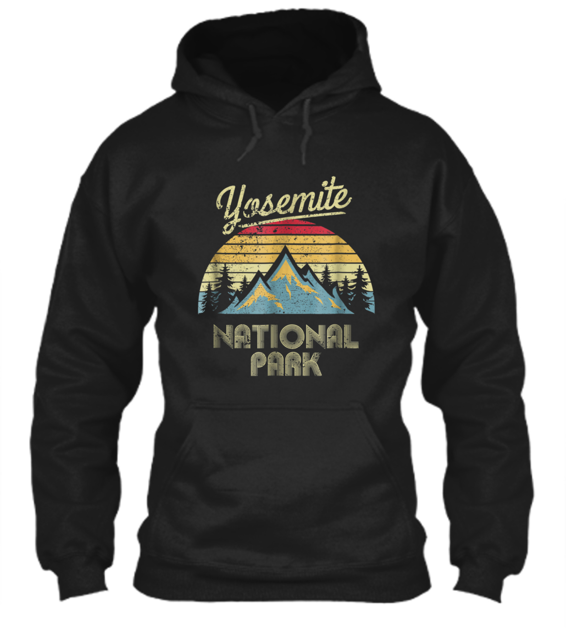 Vintage Retro Yosemite National Park M Hoodie