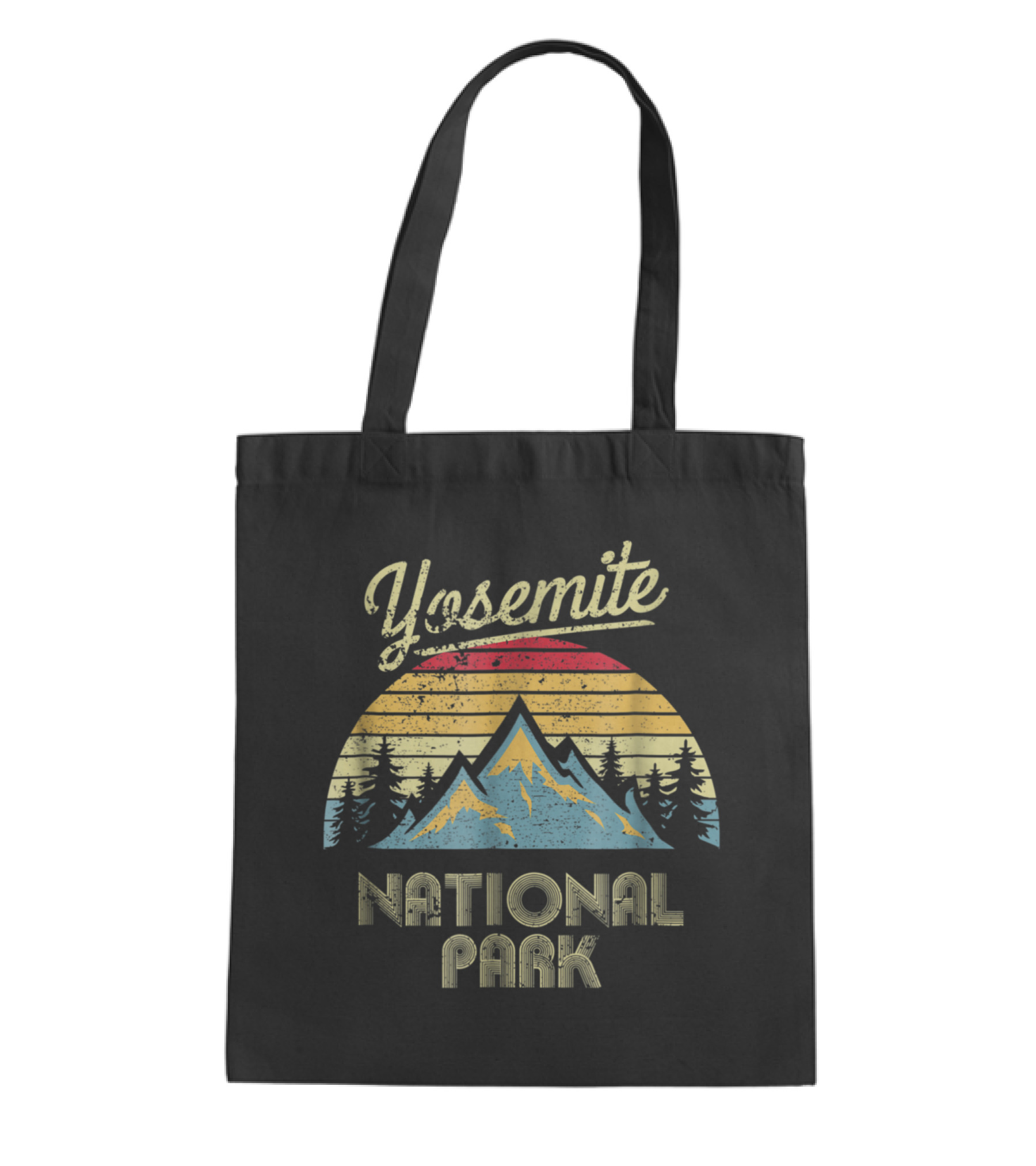Vintage Retro Yosemite National Park M Tote Bag
