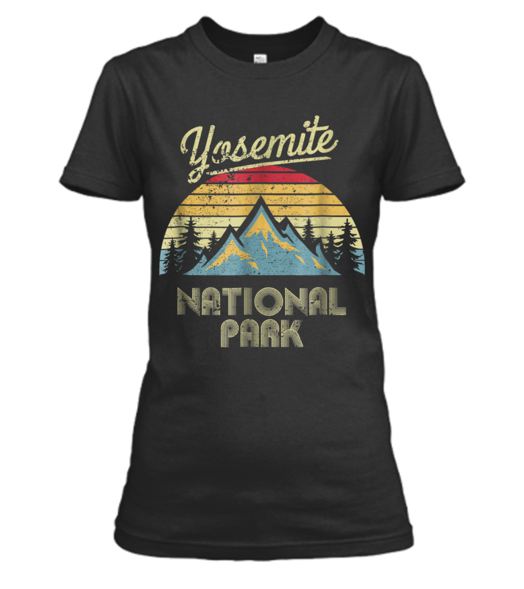 Vintage Retro Yosemite National Park M Womens T-Shirt