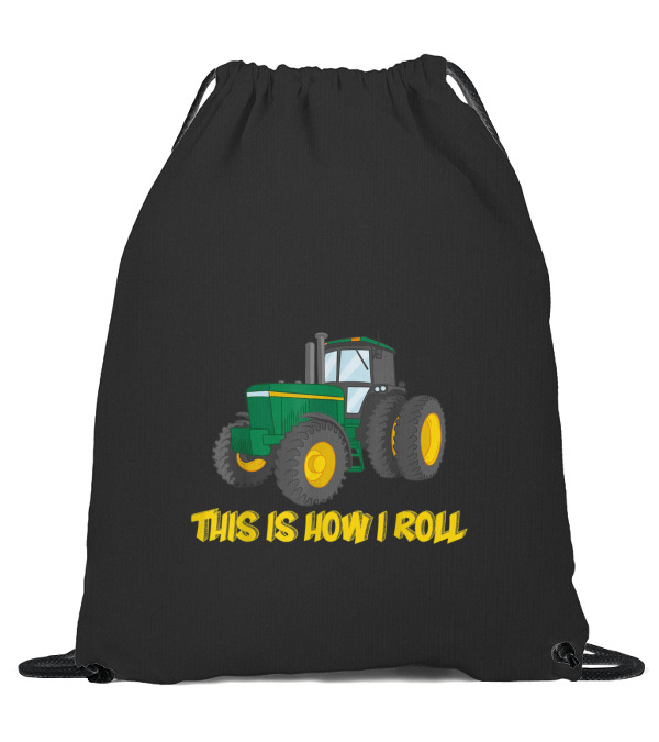 This is How I Roll Farmer Tractor T-shir Drawstring Bag This is How I Roll Farmer Tractor T-shir Drawstring Bag