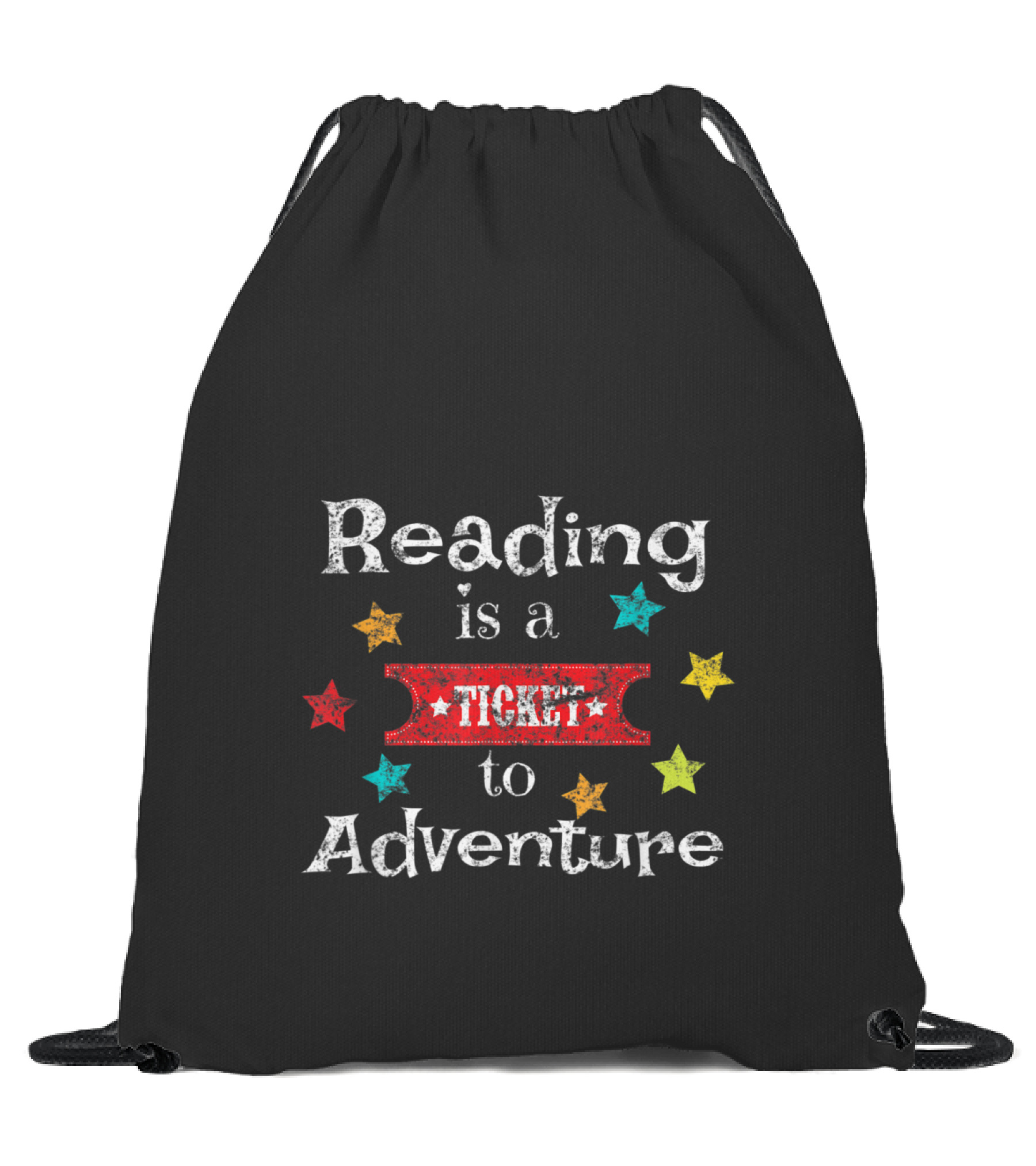 Reading for Teachers Vintage Reading Drawstring Bag