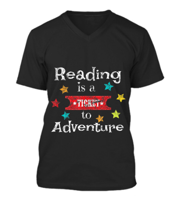 Reading for Teachers Vintage Reading V-Neck Unisex T-Shirt Reading for Teachers Vintage Reading V-Neck Unisex T-Shirt