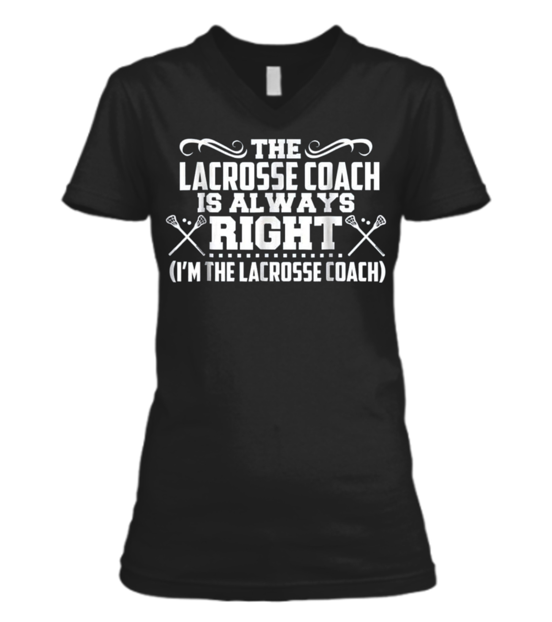 Lacrosse Lax Coach T Lax Gear Sport P V-Neck Womens T-Shirt