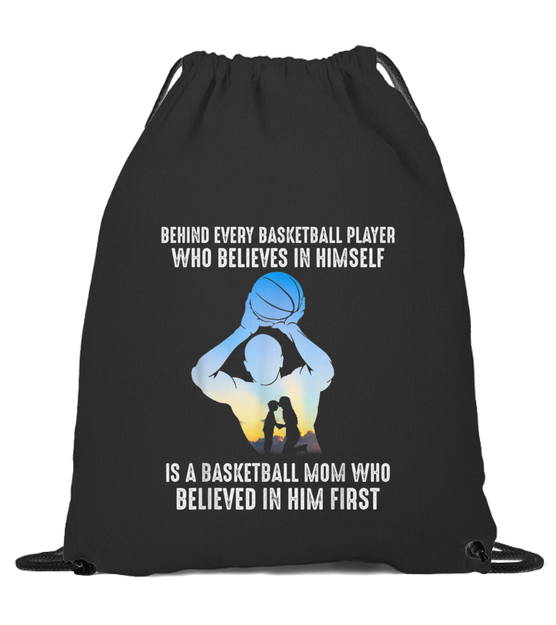 Behind Every Basketball Player Is A Basketb Drawstring Bag