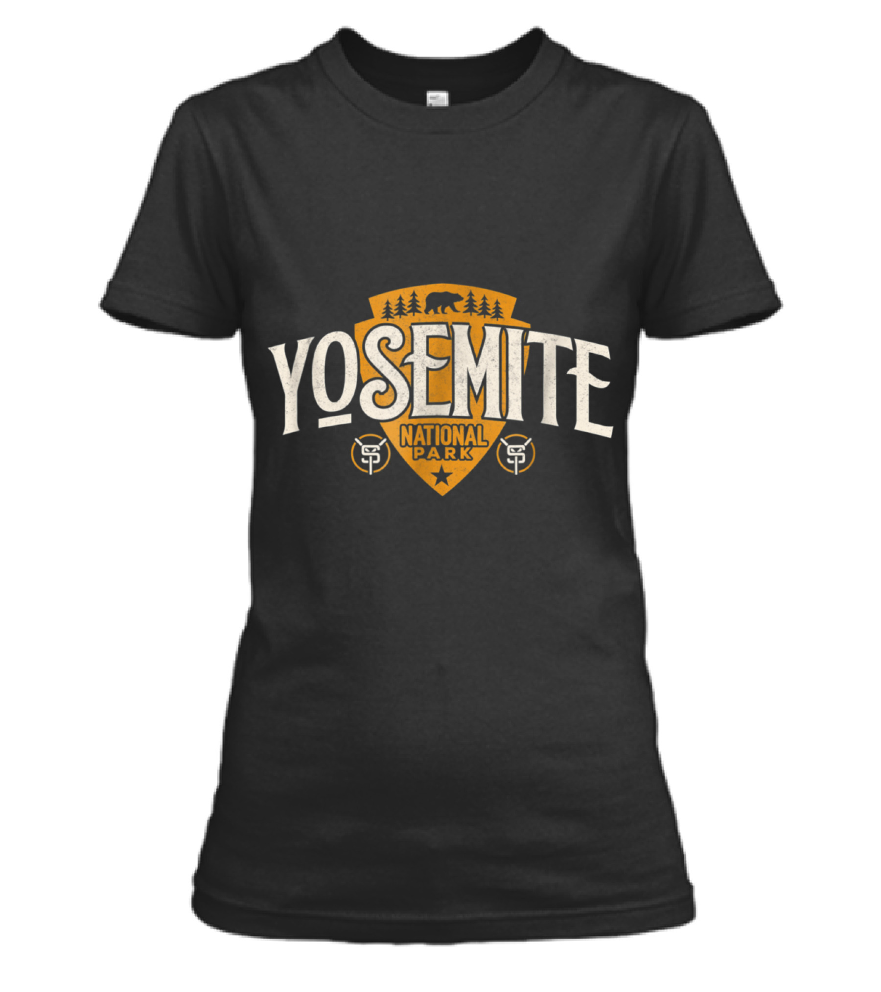 Vintage Retro Yosemite National Park Womens T-Shirt