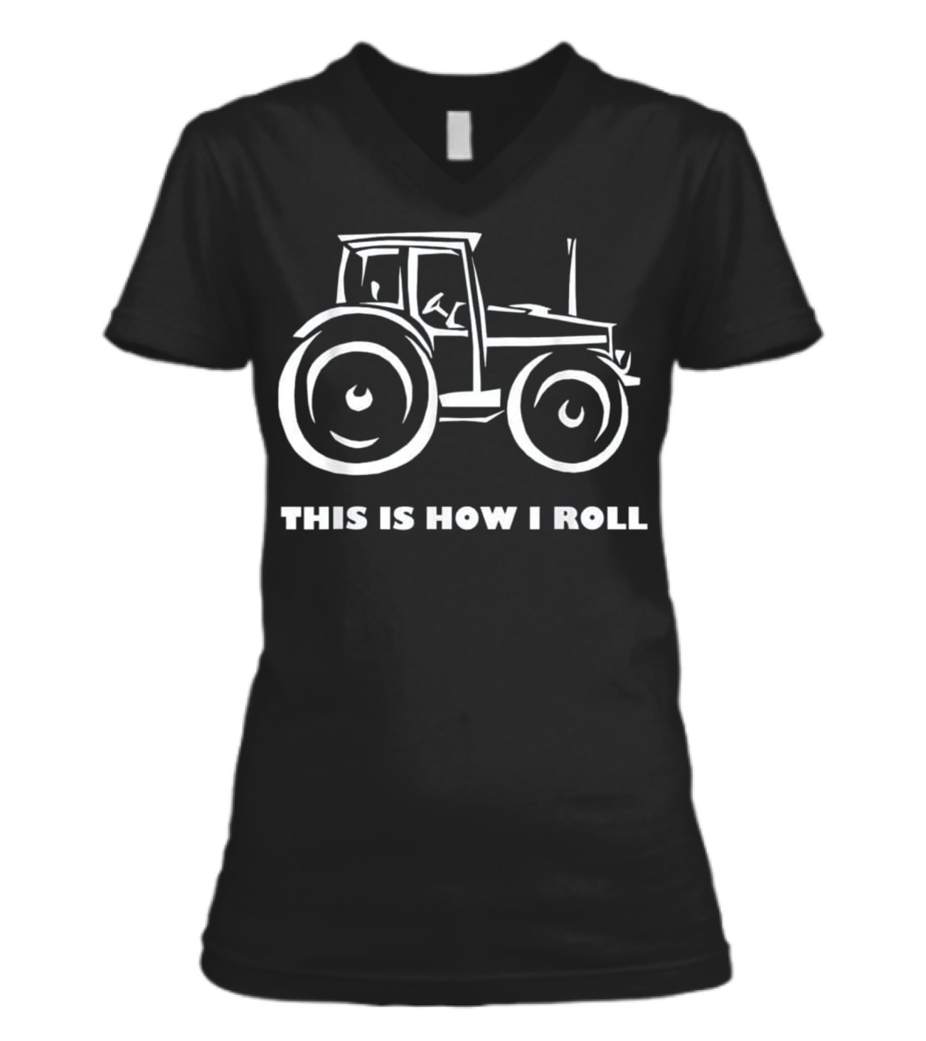 This is How I Roll Farming Farmer T V-Neck Womens T-Shirt This is How I Roll Farming Farmer T V-Neck Womens T-Shirt