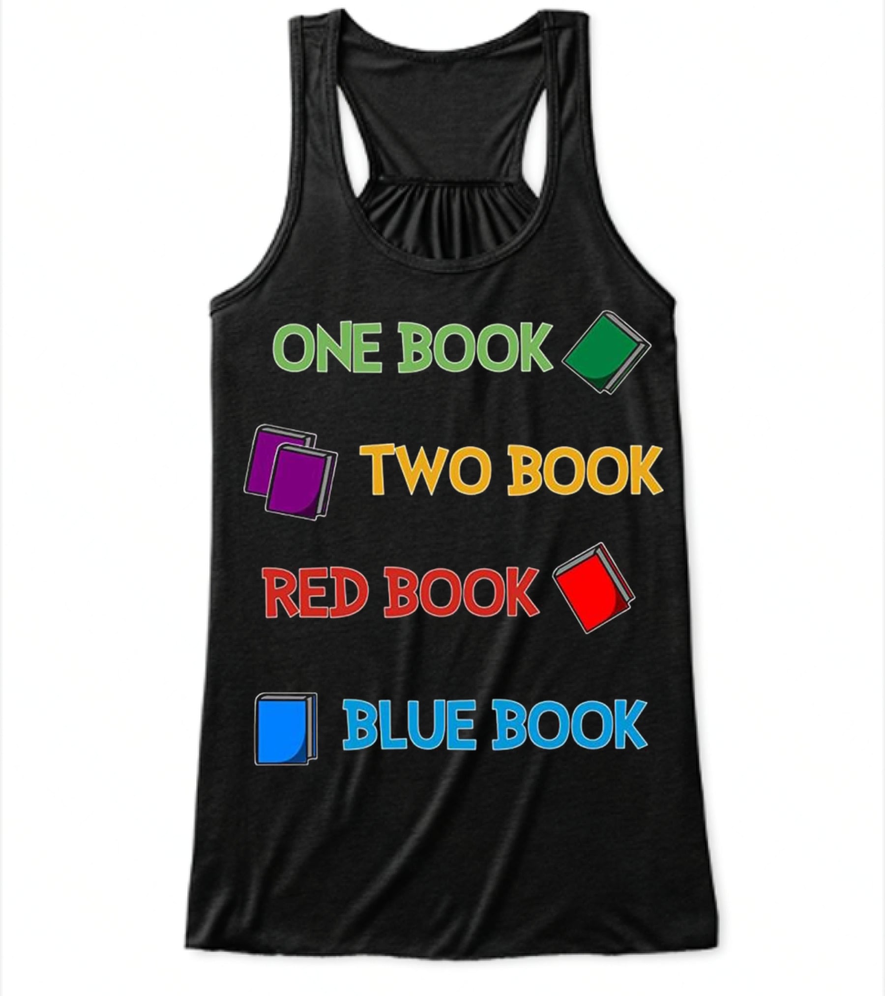Reading One Book Two Book Red Flowy Tank Top Reading One Book Two Book Red Flowy Tank Top