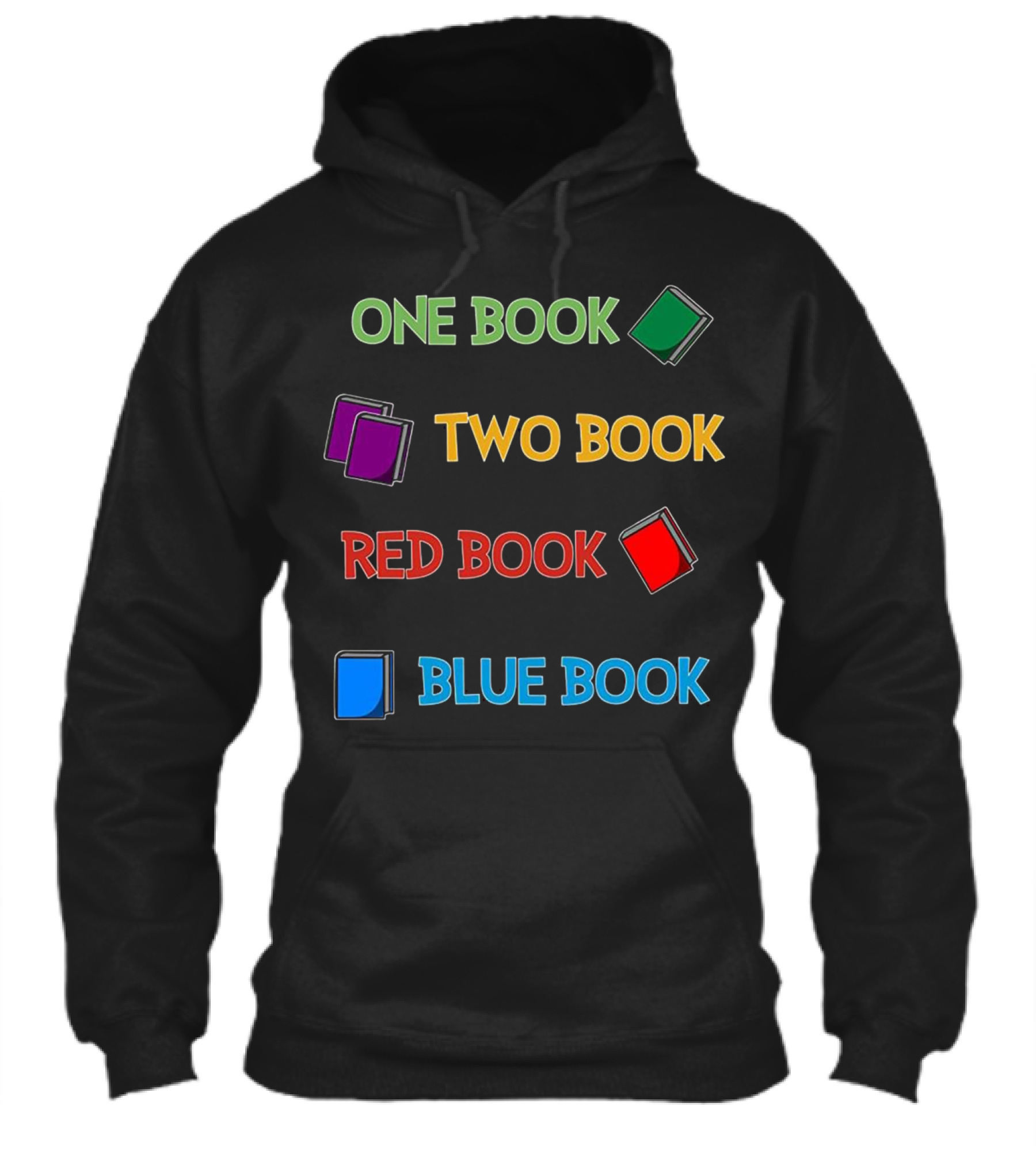 Reading One Book Two Book Red Hoodie