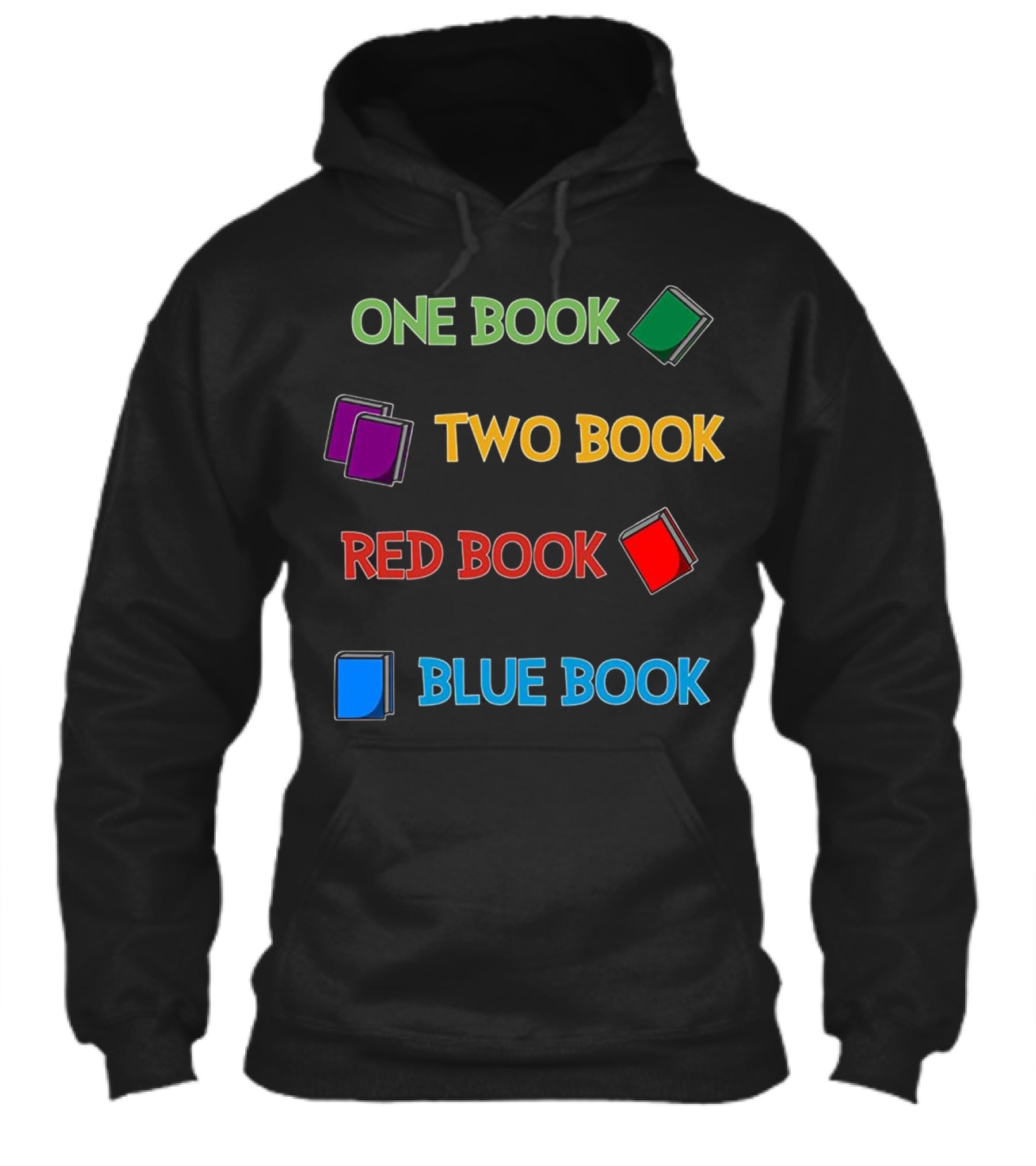 Reading One Book Two Book Red Hoodie Reading One Book Two Book Red Hoodie