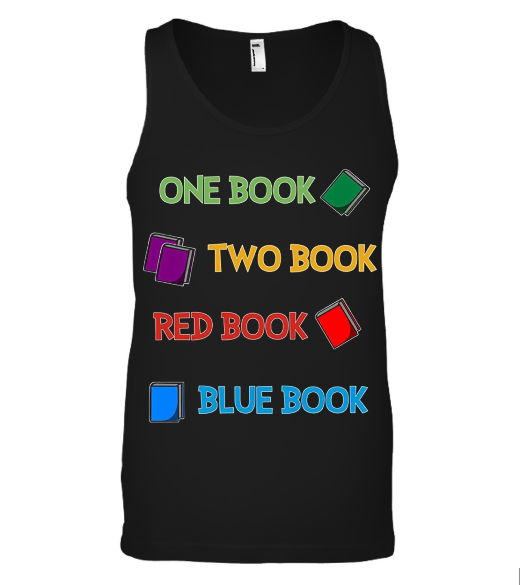 Reading One Book Two Book Red Tank Top