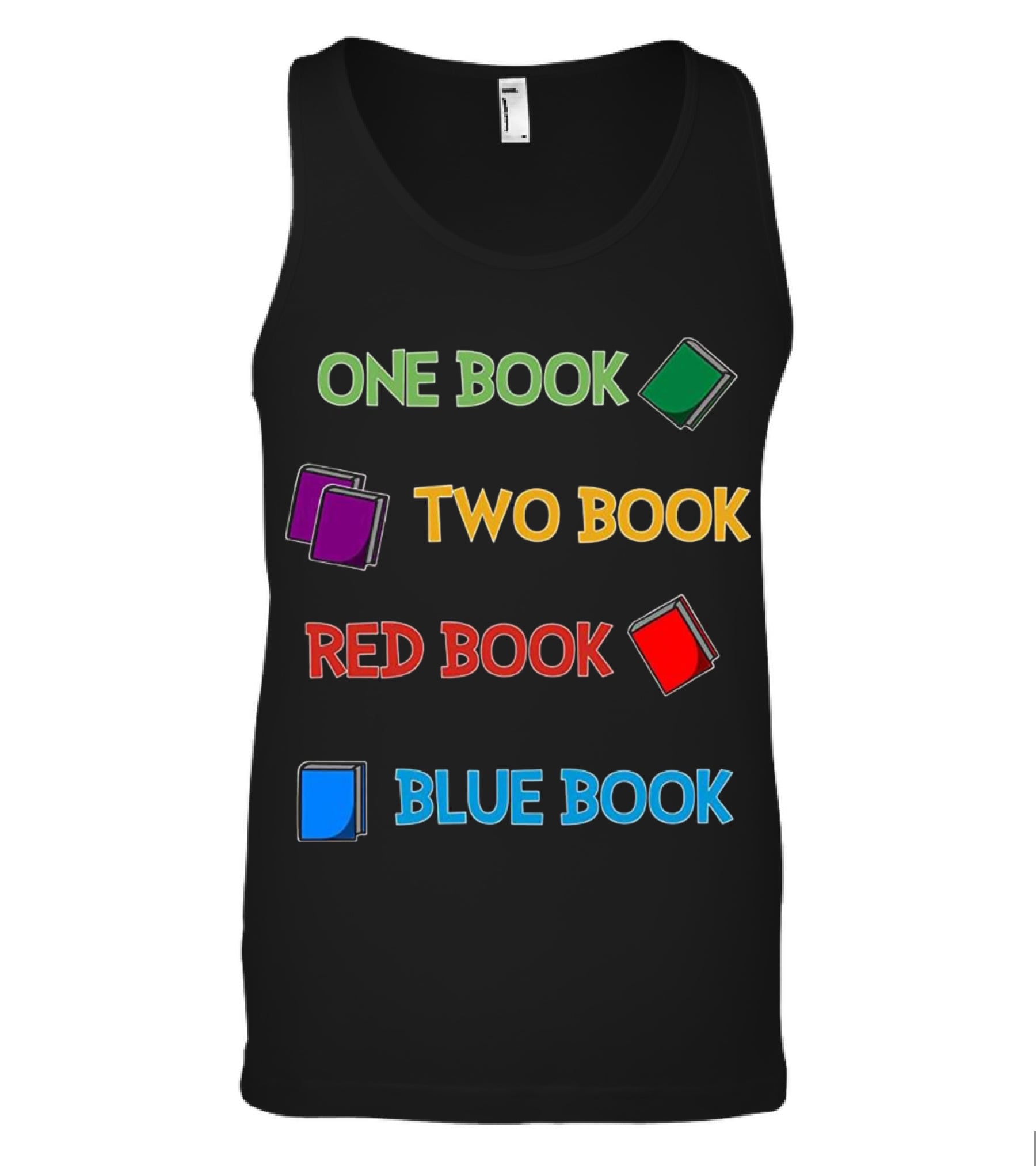 Reading One Book Two Book Red Tank Top Reading One Book Two Book Red Tank Top
