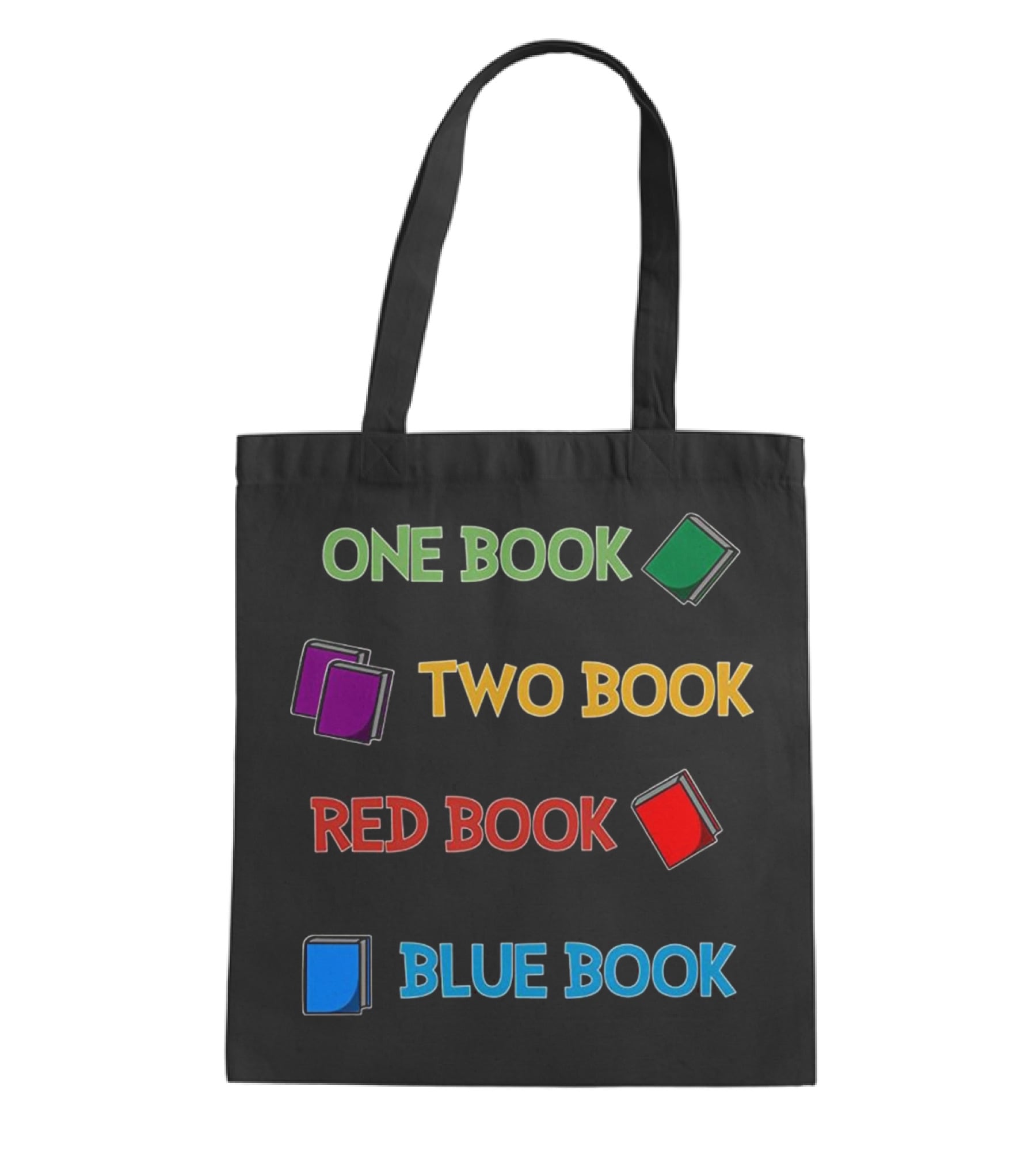 Reading One Book Two Book Red Tote Bag Reading One Book Two Book Red Tote Bag