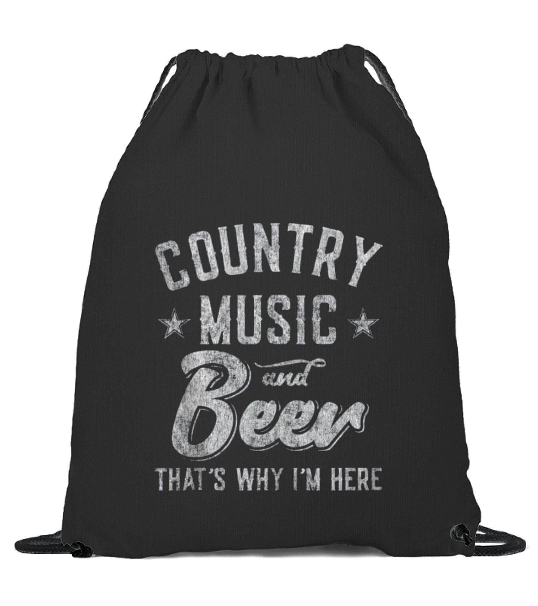 Country Music and Beer That's Why I'm H_1 Drawstring Bag
