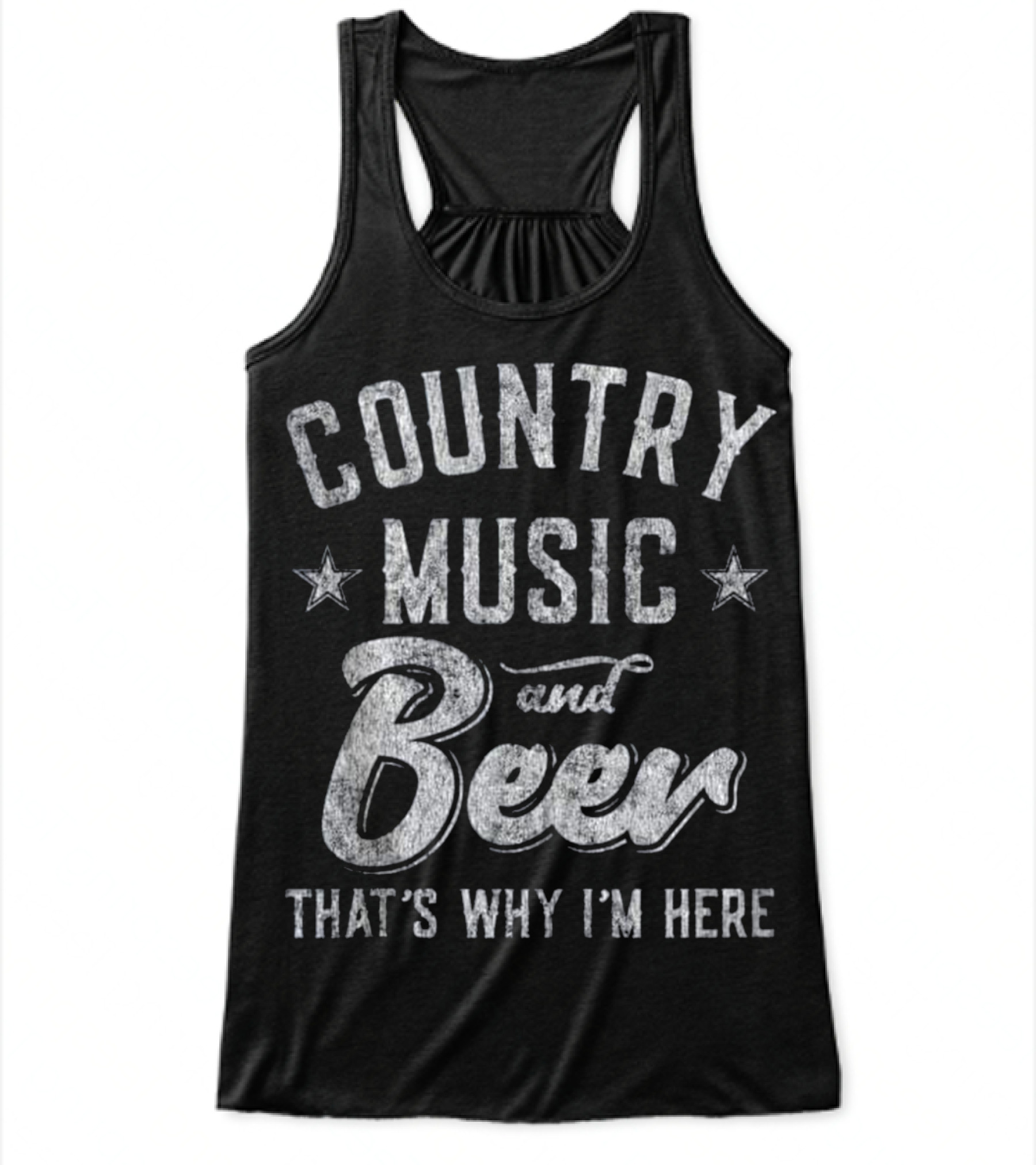 Country Music and Beer That's Why I'm H_1 Flowy Tank Top