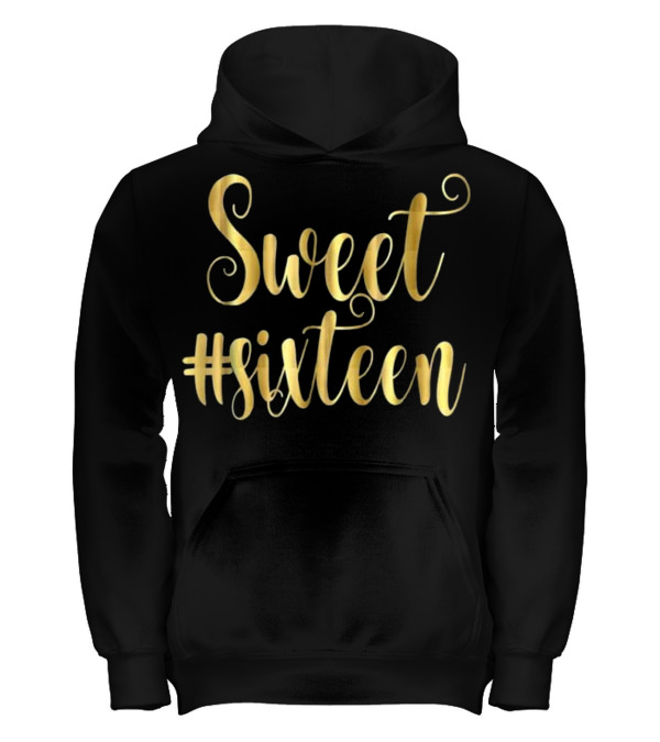 16th Birthday Gift Hashtag Kids Hoodie 16th Birthday Gift Hashtag Kids Hoodie