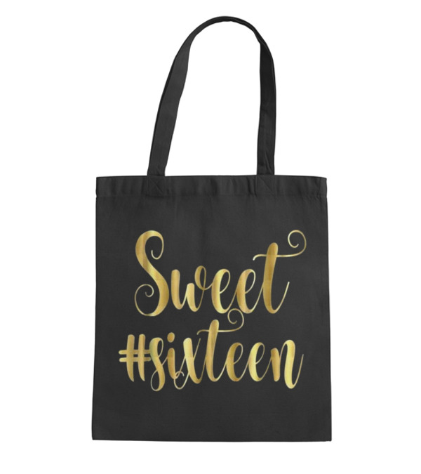 16th Birthday Gift Hashtag Tote Bag 16th Birthday Gift Hashtag Tote Bag