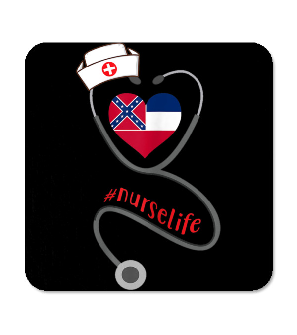 Womens Nurse Heart Mississippi #nurse Coaster Womens Nurse Heart Mississippi #nurse Coaster
