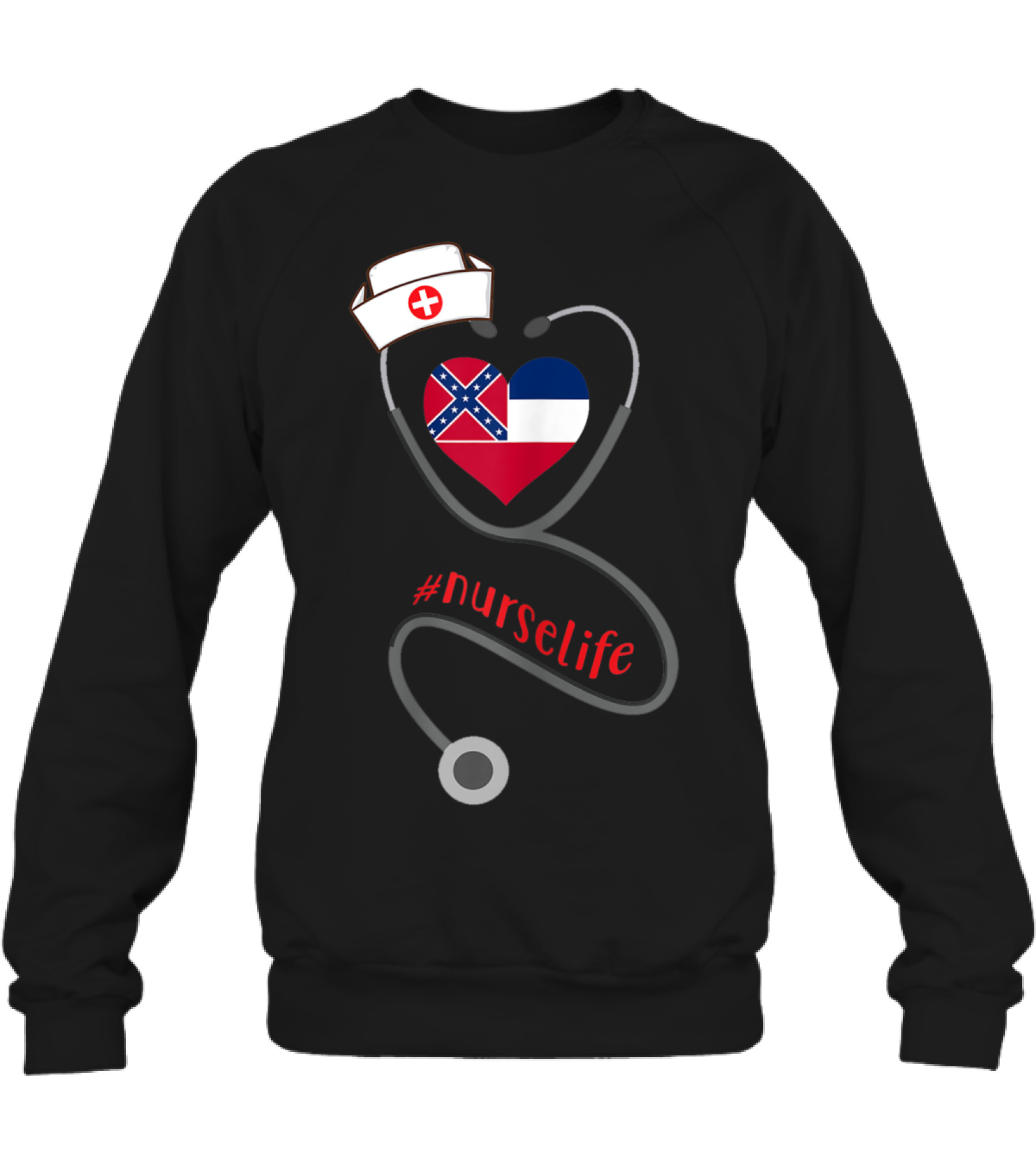 Womens Nurse Heart Missis...Crewneck Sweatshirt Womens Nurse Heart Missis...Crewneck Sweatshirt