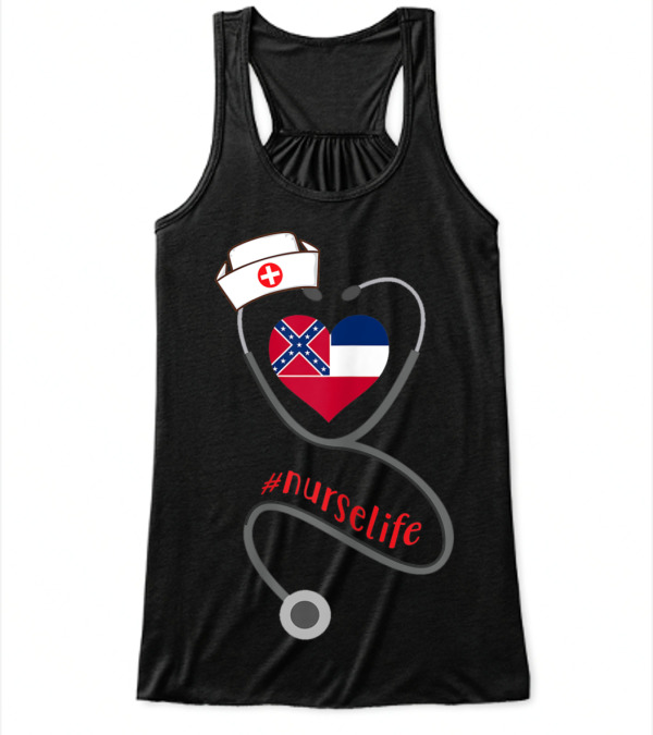 Womens Nurse Heart Mississippi #nurse Flowy Tank Top Womens Nurse Heart Mississippi #nurse Flowy Tank Top