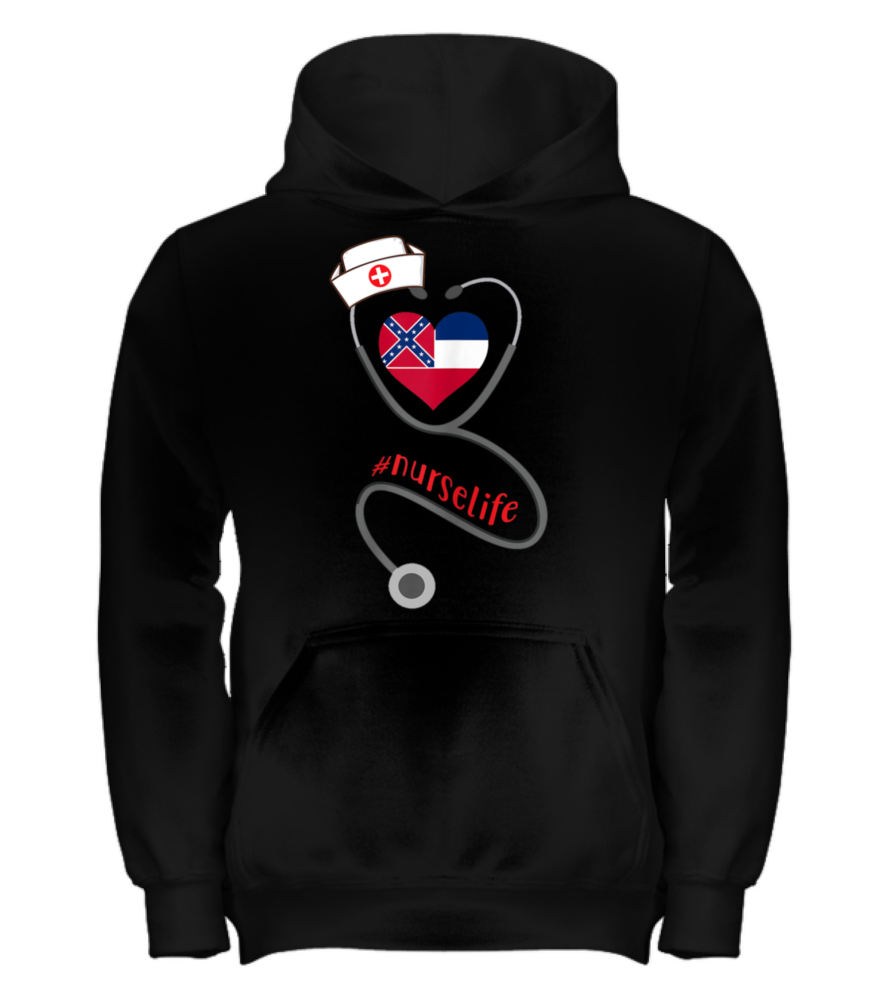 Womens Nurse Heart Mississippi #nurse Kids Hoodie