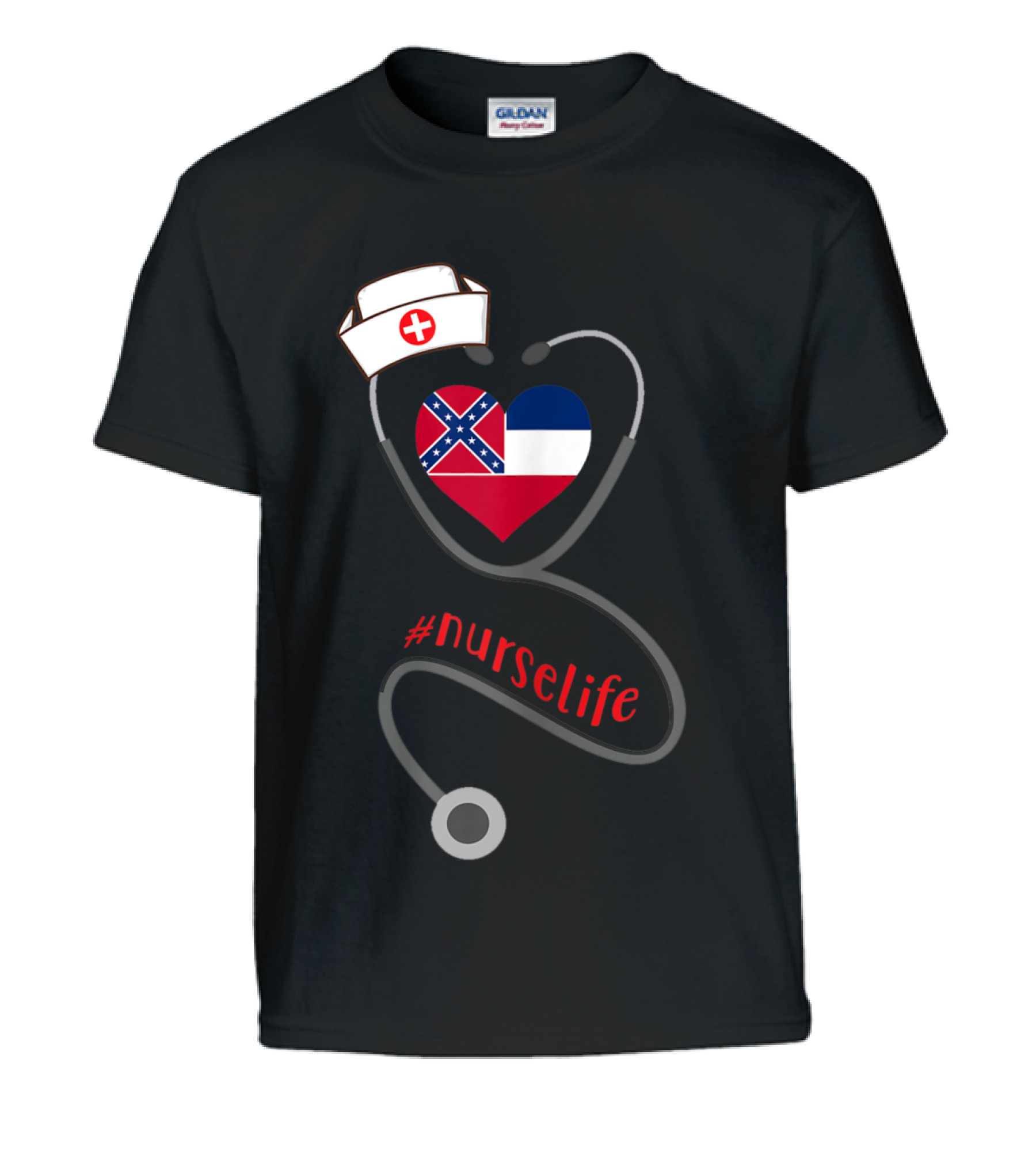 Womens Nurse Heart Mississippi #nurse Kids T-Shirt
