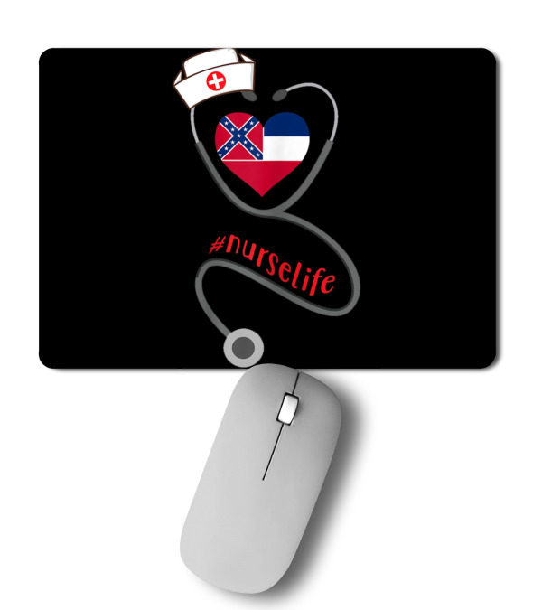 Womens Nurse Heart Mississippi #nurse Mousepad Womens Nurse Heart Mississippi #nurse Mousepad