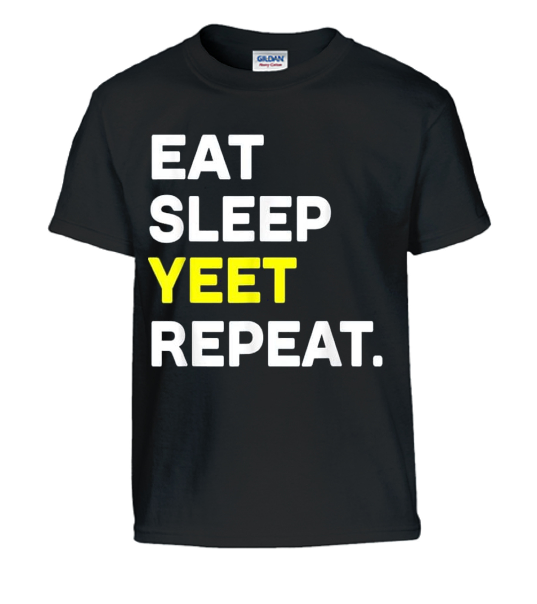 Eat Sleep Yeet Repeat Funny Cool D Kids T-Shirt