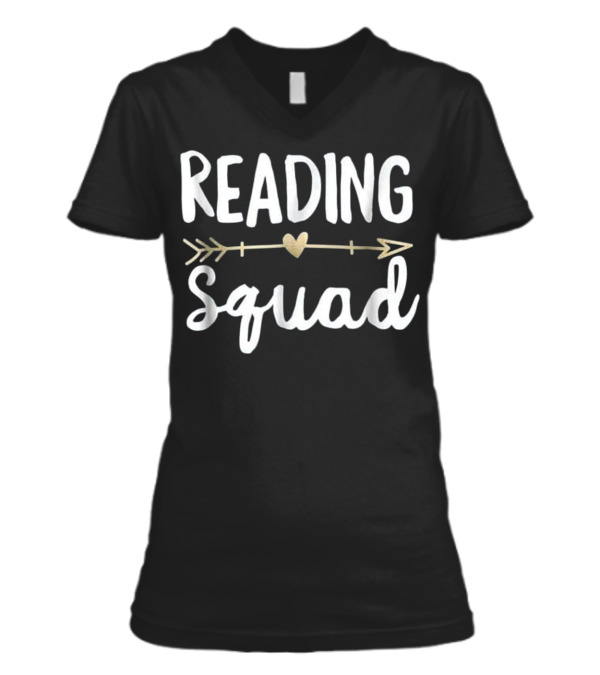 Reading Squad Teacher Appreciation G V-Neck Womens T-Shirt Reading Squad Teacher Appreciation G V-Neck Womens T-Shirt