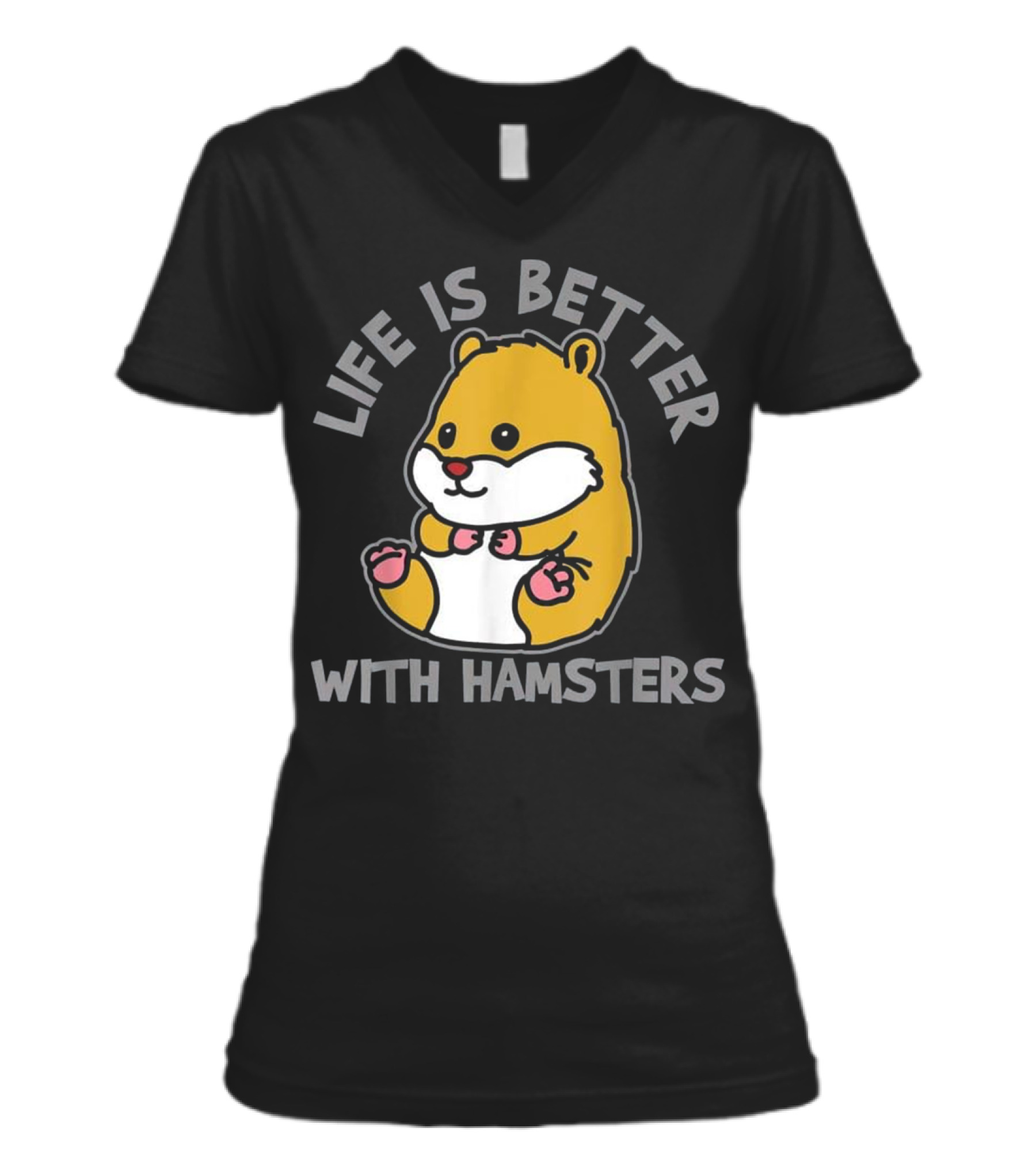 Hamster T Shirt Hamster Lover Gift V-Neck Womens T-Shirt